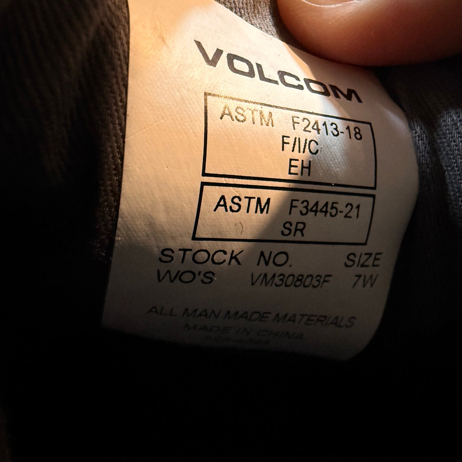 Volcom Workwear Composite Toe Canvas Slip Resistant Safety Toe Shoe Womens 7