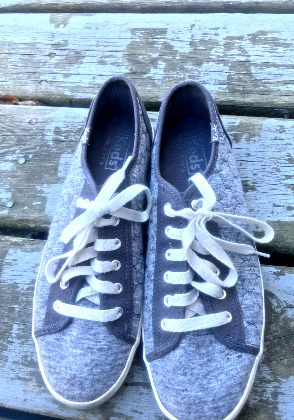 Keds Women’s Kickstart gray Quilted Jersey Fashion Shoes Size 7.5