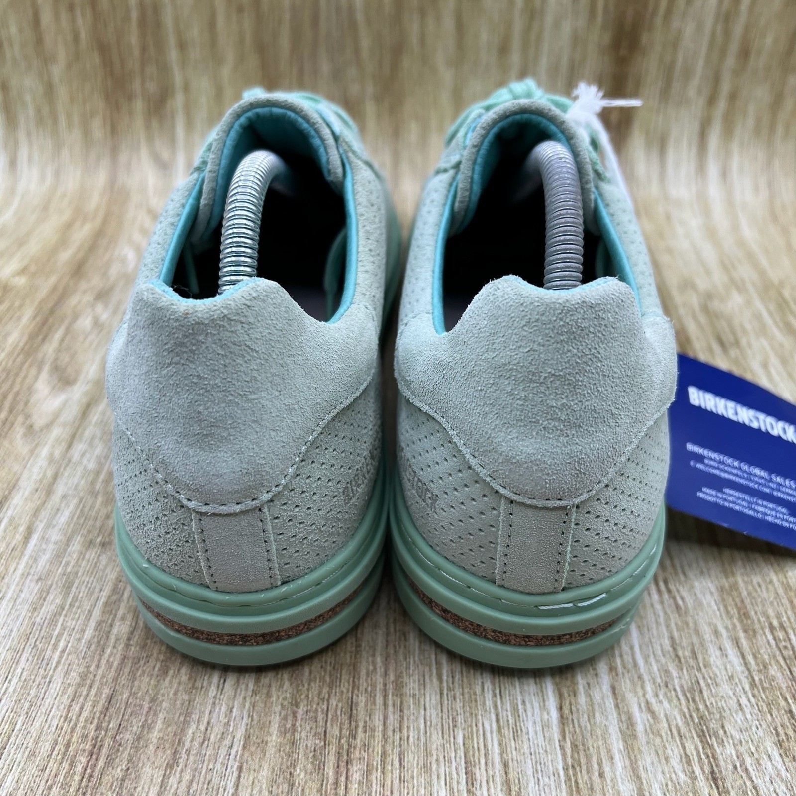 Birkenstock Bend Women’s Size 7 EU 38 Suede Perforated Matcha Green Sneakers NEW