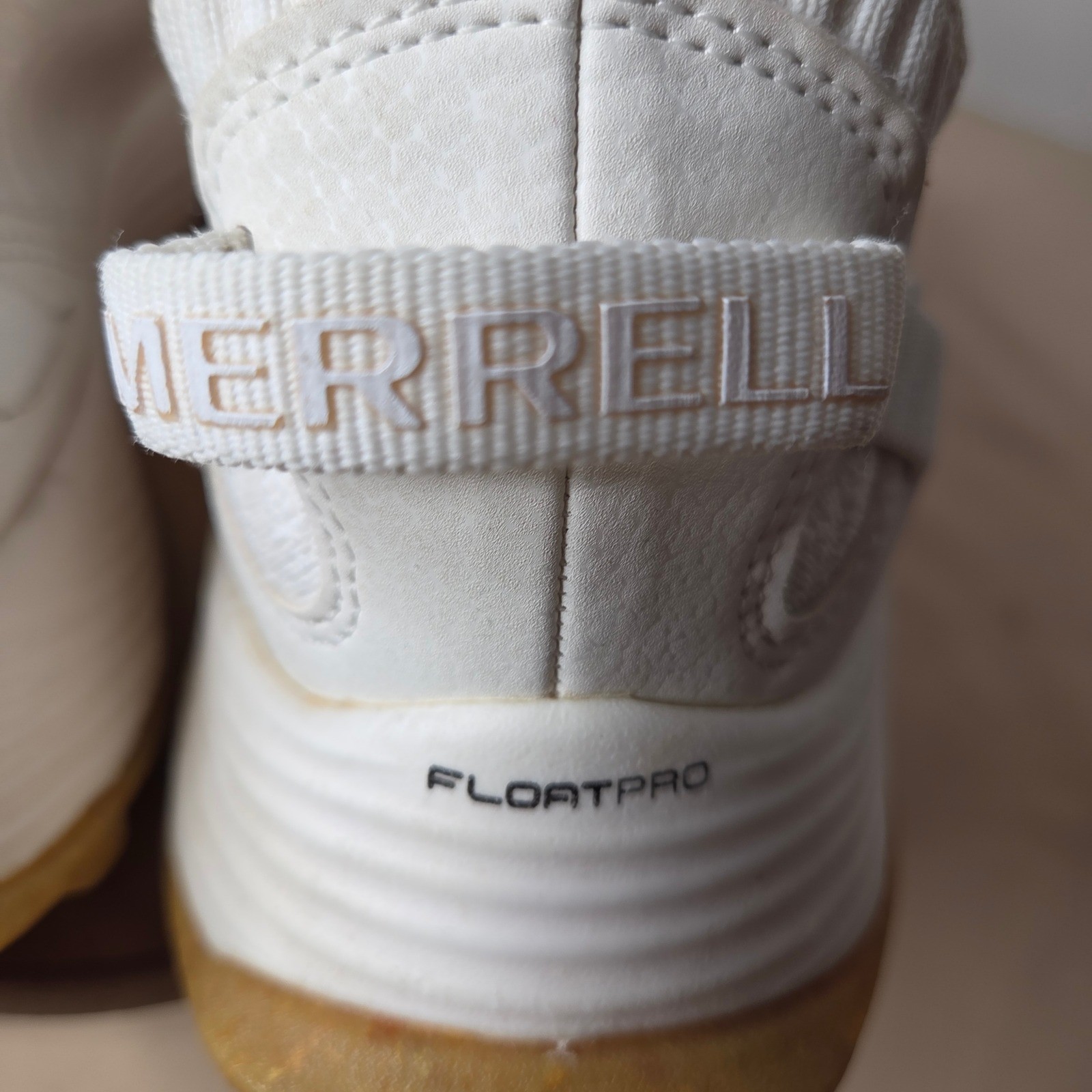 Merrell Embark Knit Moc White Slip On Sneakers FloatPro Vibram Sole Womens 9