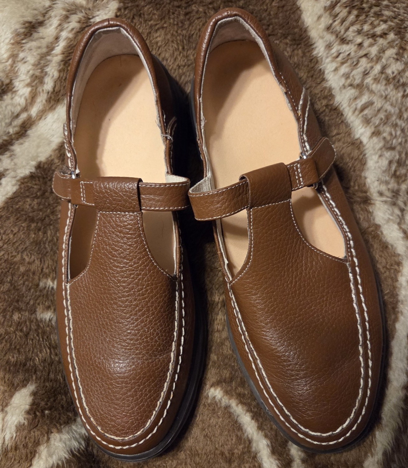 Dr. Comfort SZ 10.5 M Lulu Women Diabetic Orthotic Mary Janes Shoes Saddle Brown