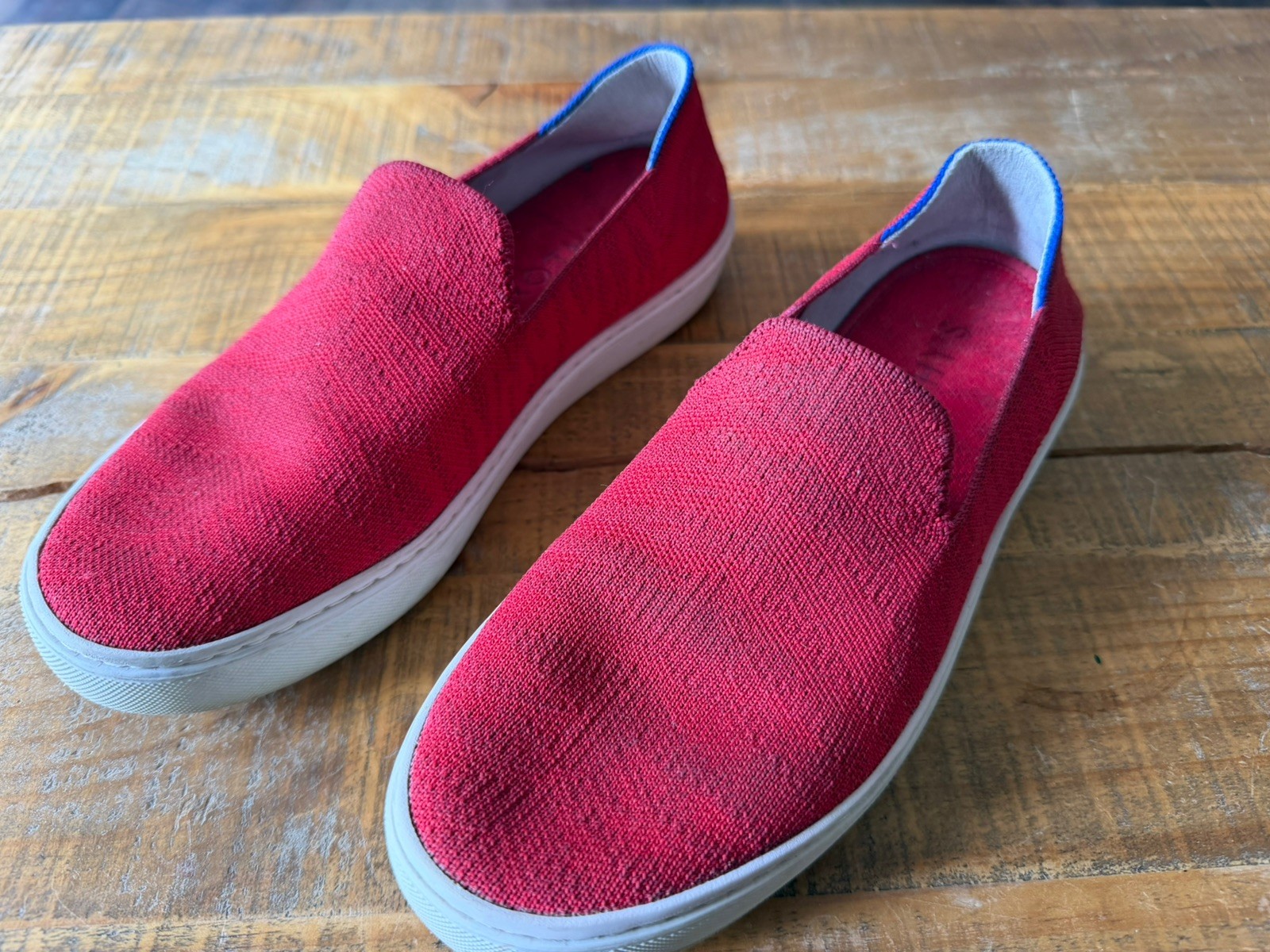 Rothy’s The Original Slip-On Sneaker | Red | Sz 7 Recycled Material Washable