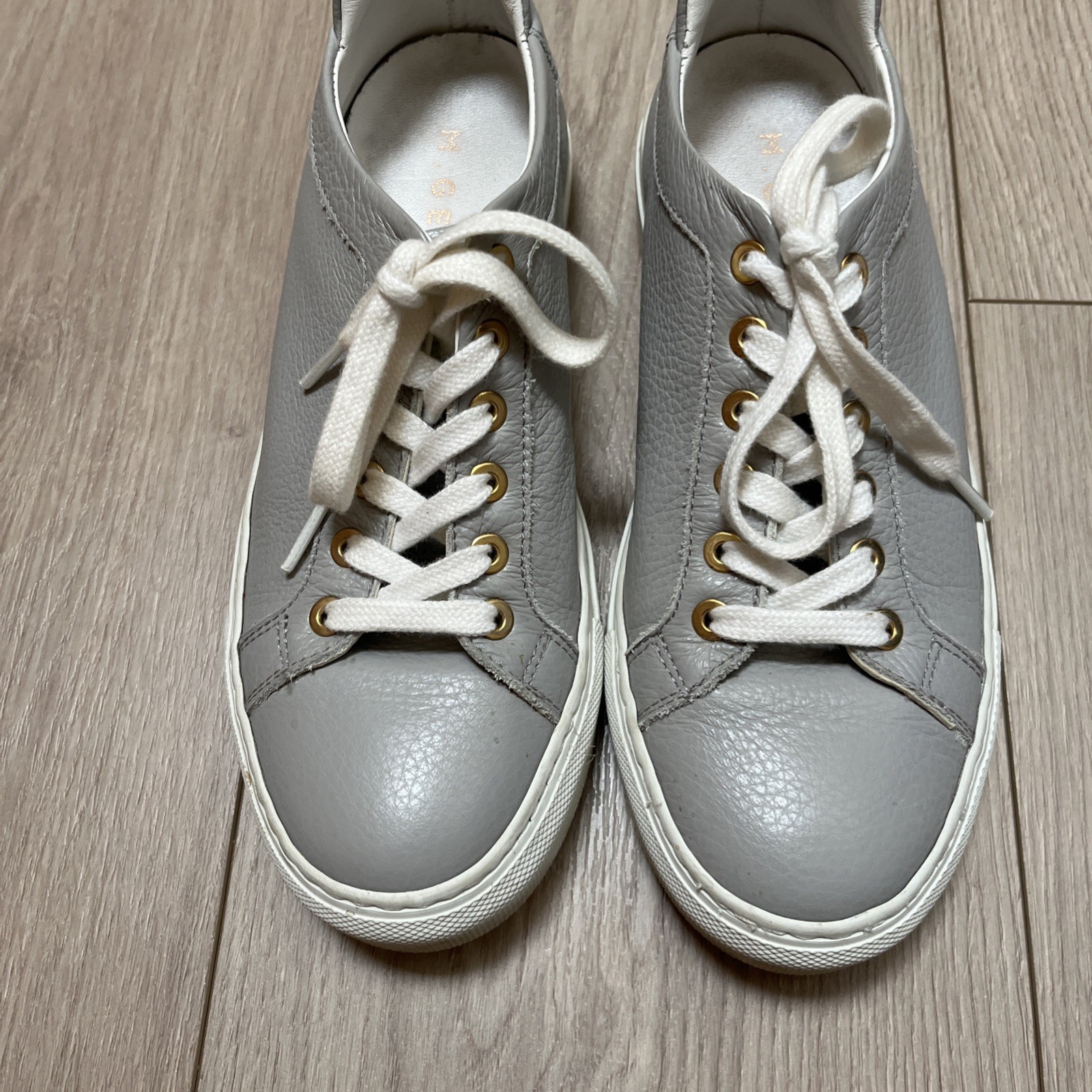M. Gemi Grey Leather City Sneakers “Palestra”Women Handmade Italy 7M/Mint Cond