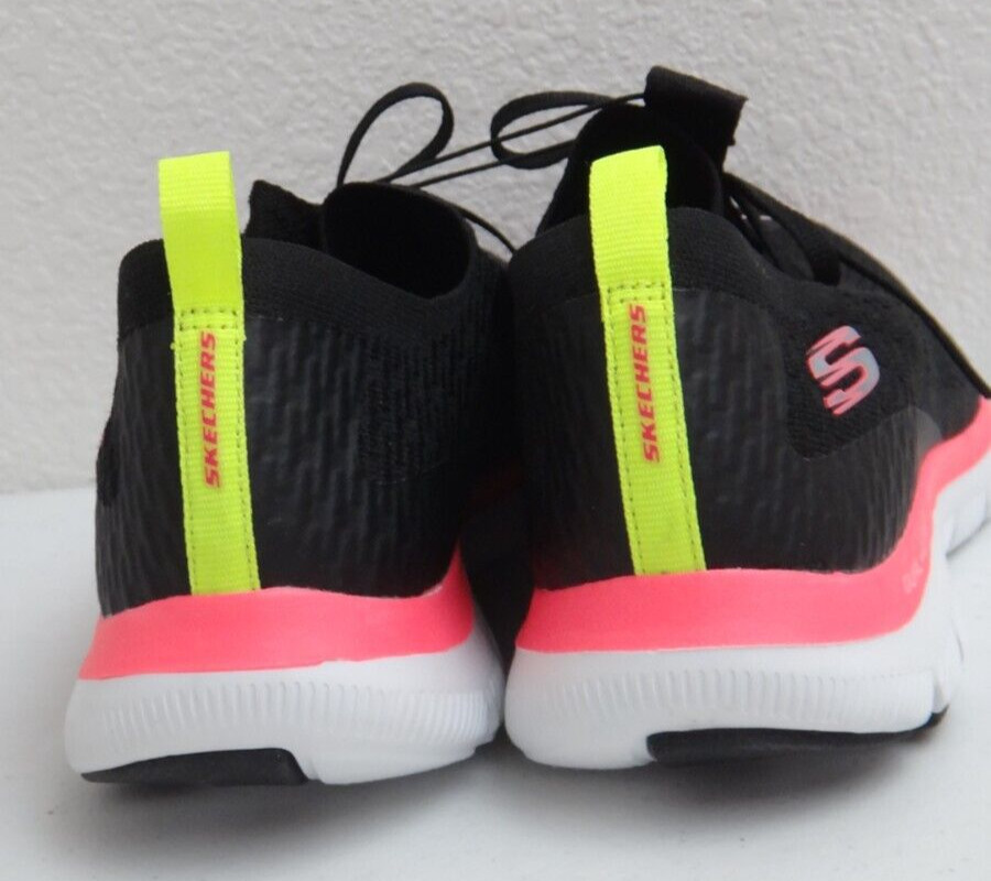 SKECHERS Air-Cooled Sneakers Memory Foam Dual-Lite Slip-on Black Mesh US Size 11