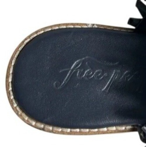 Free People Mirage Blue Woven Raffia Leather Mules Clogs Made in India 40 or 10