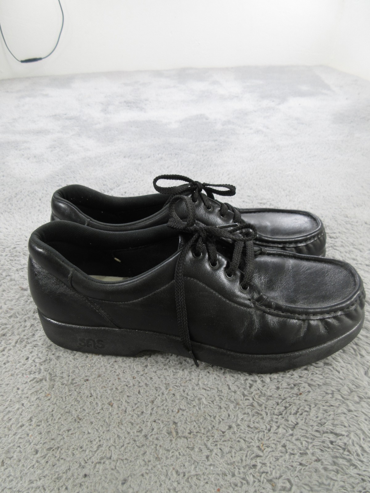 SAS Tripad Comfort Shoes Womens Size 10 N Black Leather Moccasin Walking Casual