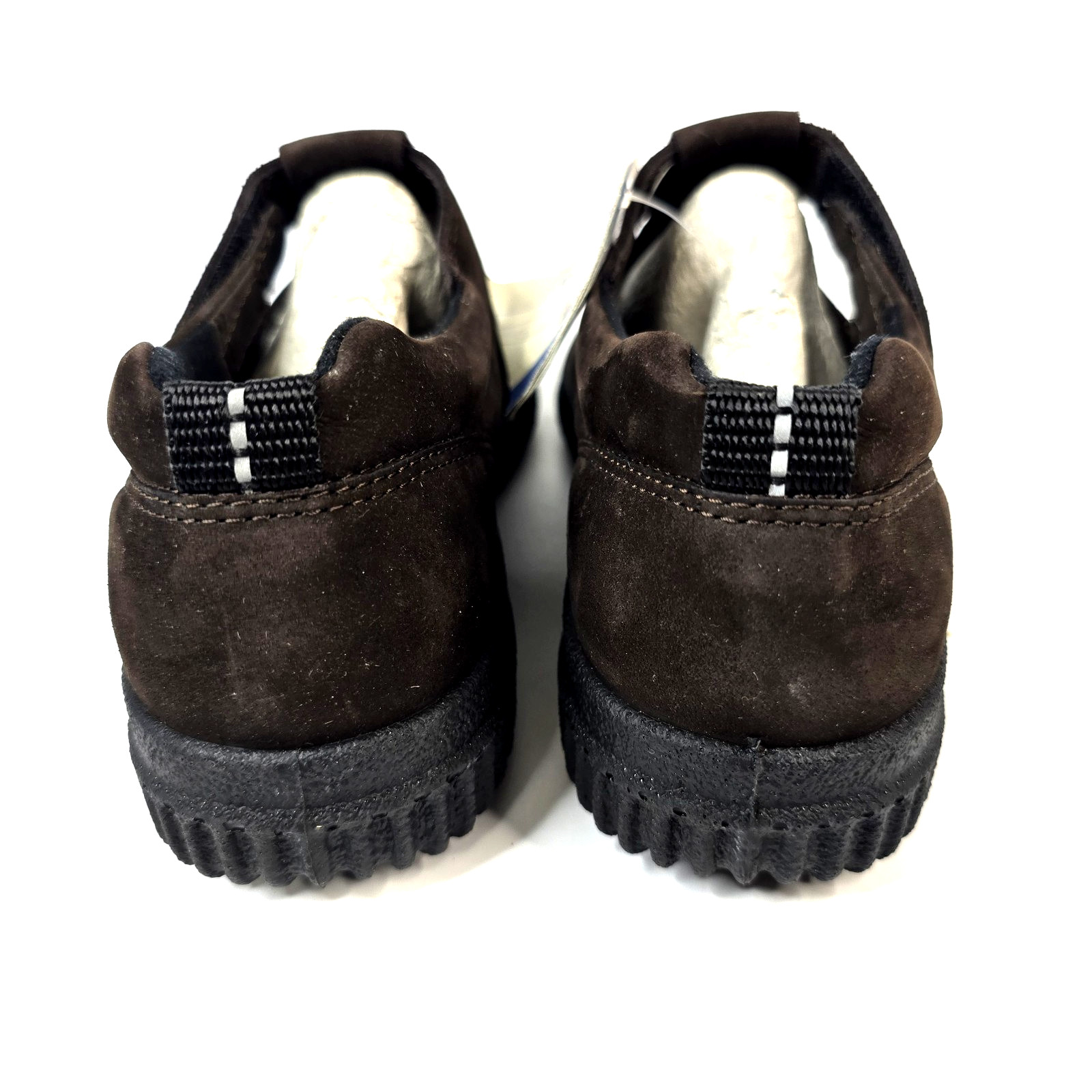 NWT ECCO Soft Women Size US 6-6.5 Brown Suede Mary Jane Hook Loop Comfort Shoes
