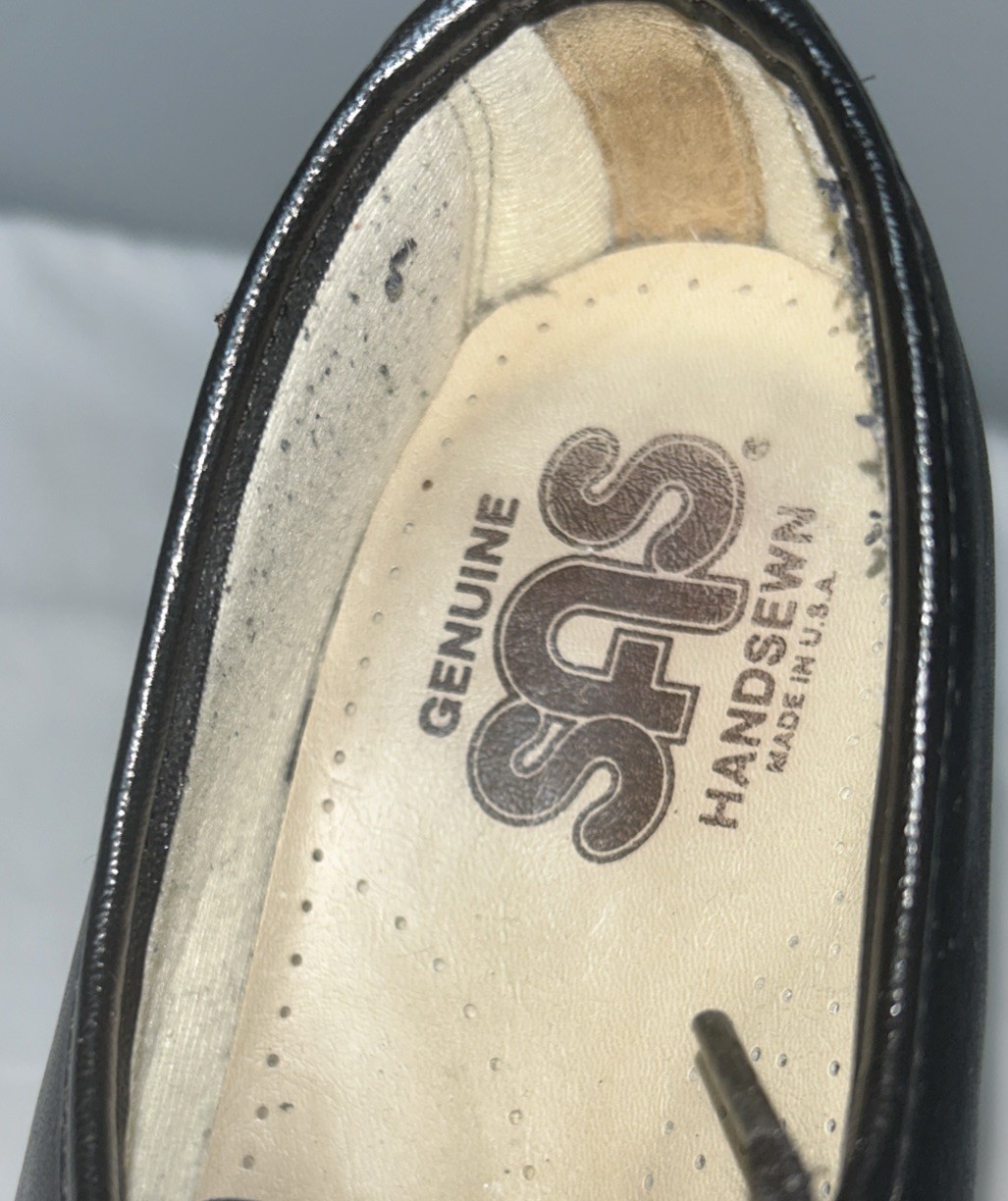 SAS Black Handsewn Leather Moc Toe Oxford Lace Up Walking Shoes Women’s 8.5