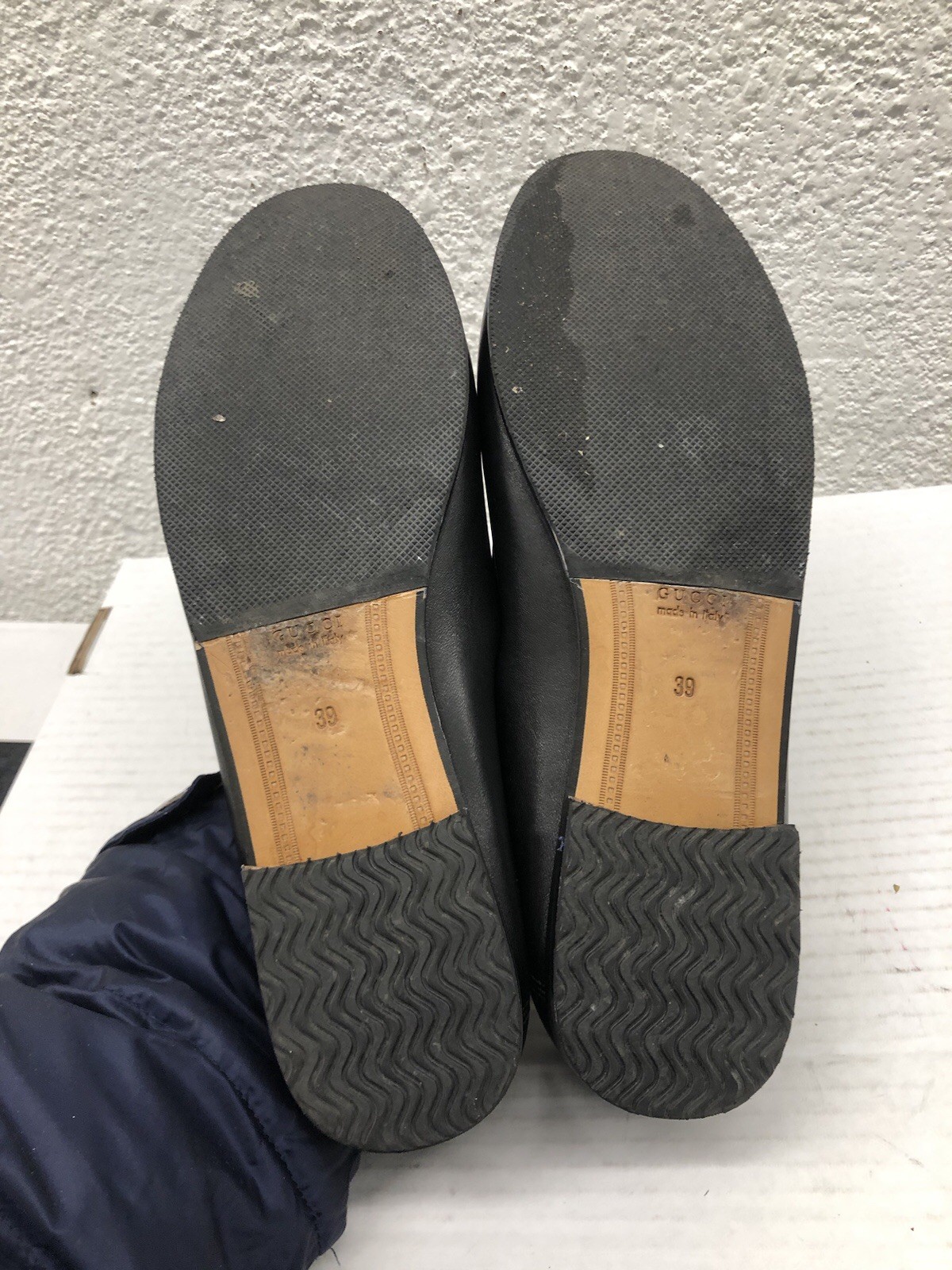 Gucci GG Horsebit Loafers Shoes Jordaan Leather Black 9 US 39 EU L405