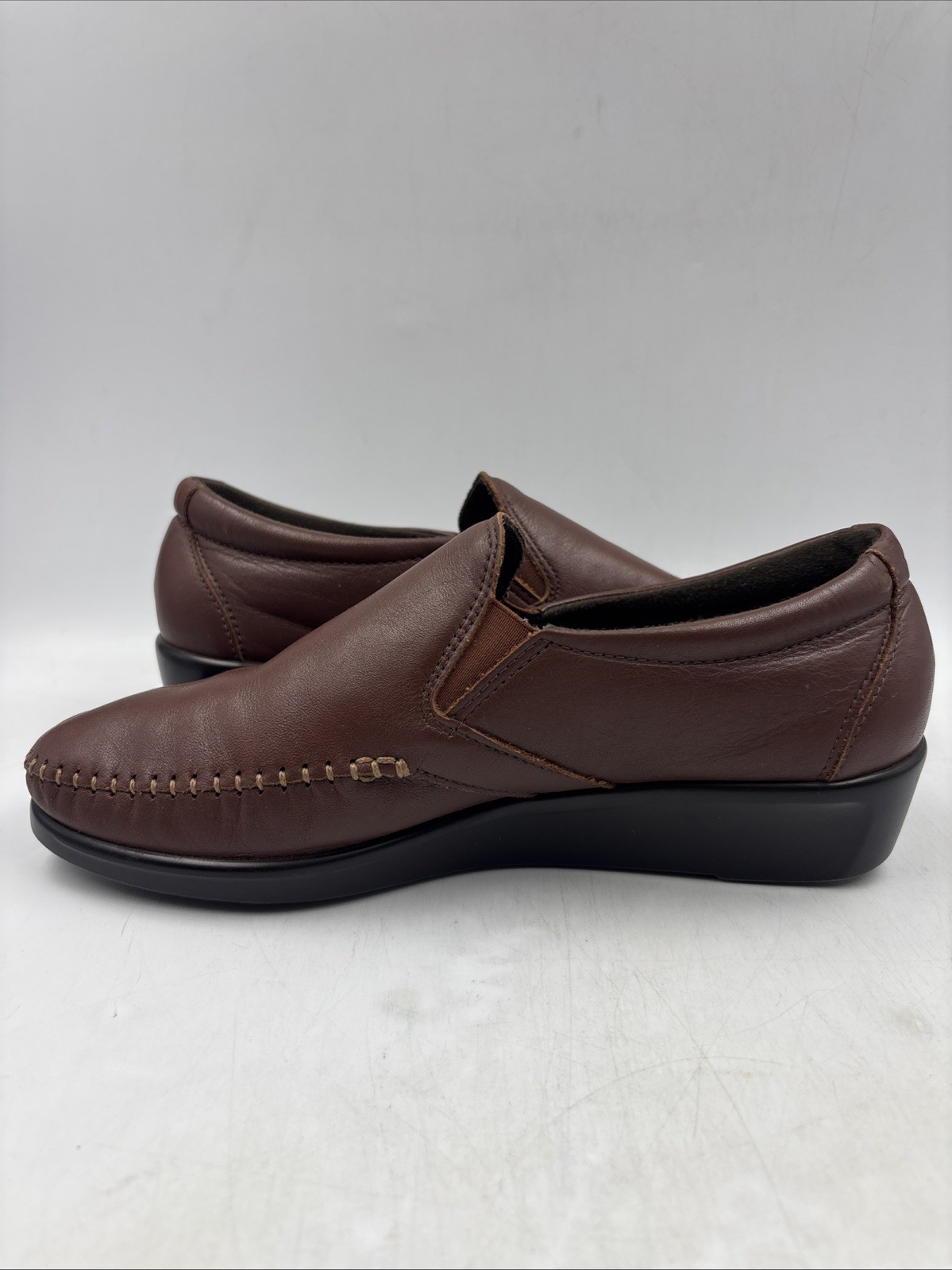 SAS Tripad Comfort Womens Work Shoes Size 7.5 W Brown Leather Hospital Clinic