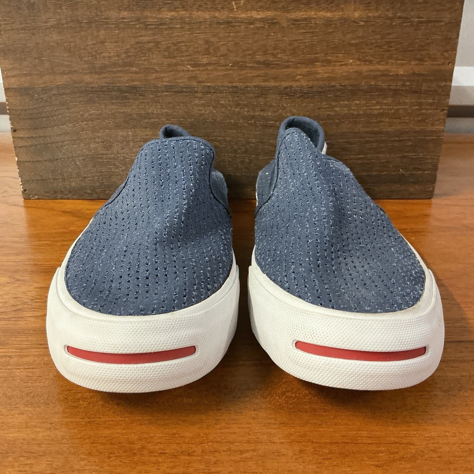 Converse Jack Purcell Women’s Size 8.5 Blue Perforated Slip-On Loafer