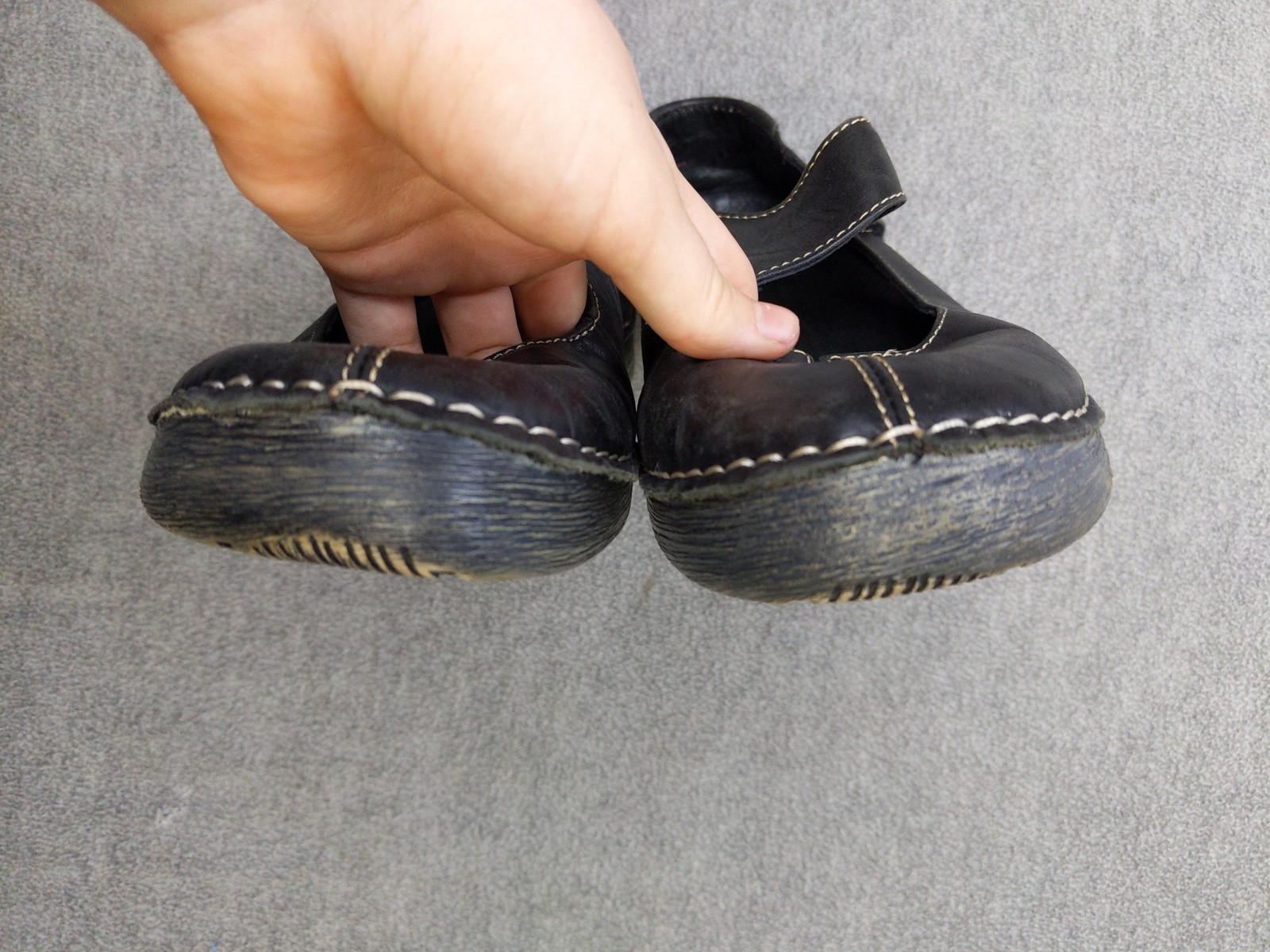 Spring Step Debutante Mary Jane Shoes Womens 8.5 39 Black Leather Button Comfort