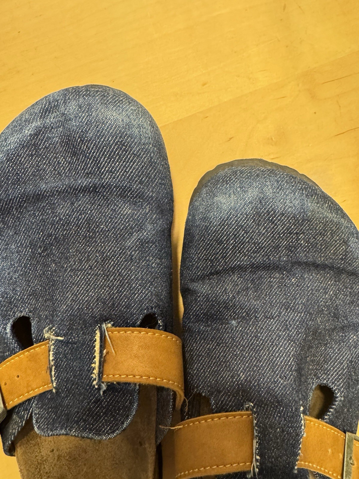 Birkenstock Betula Wm’s Blue Canvas Comfort Clogs Cork Footbed BuckleEU 39 US 8