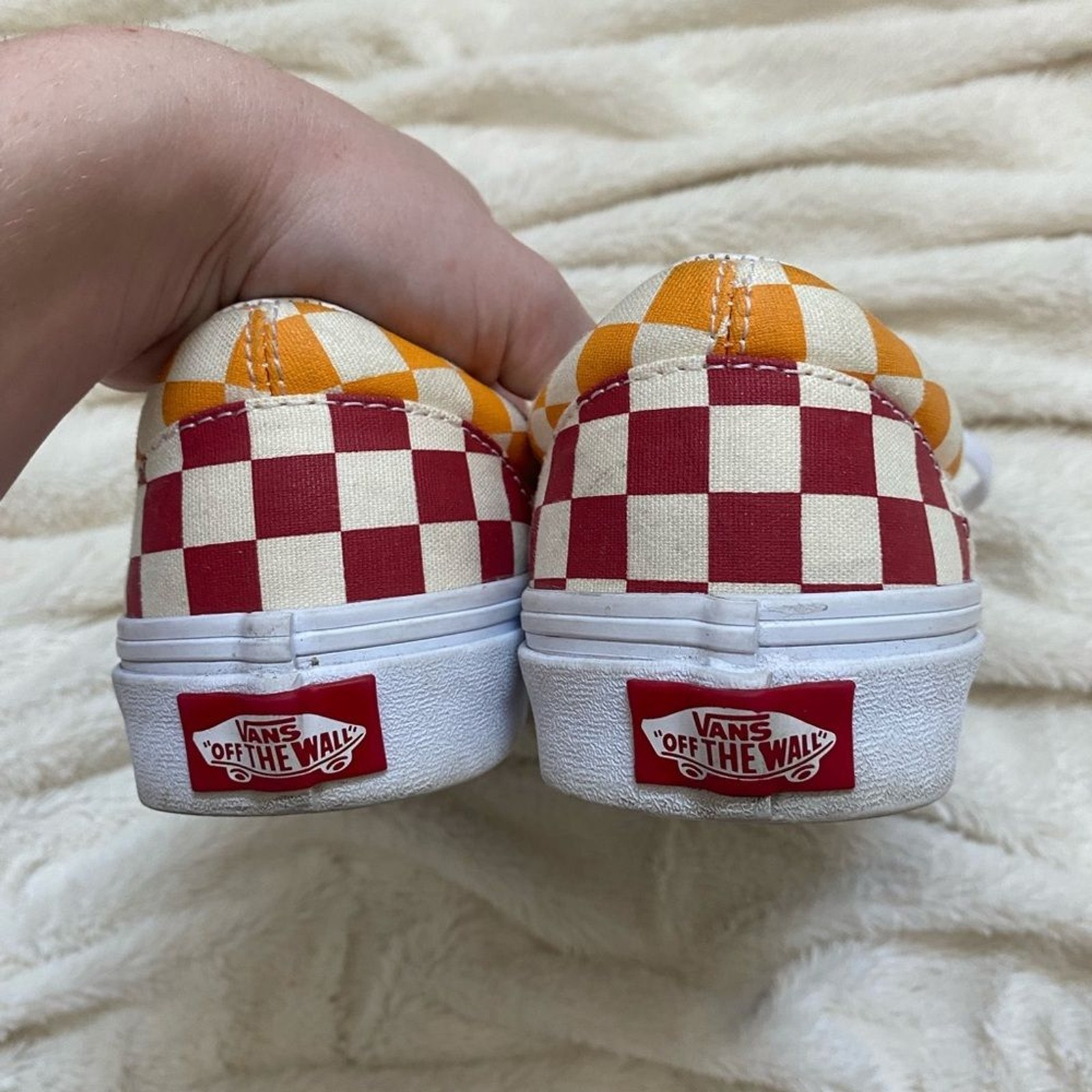 Vans checkerboard multi colored lace-up low-top sneakers Sz W6.5/ M5