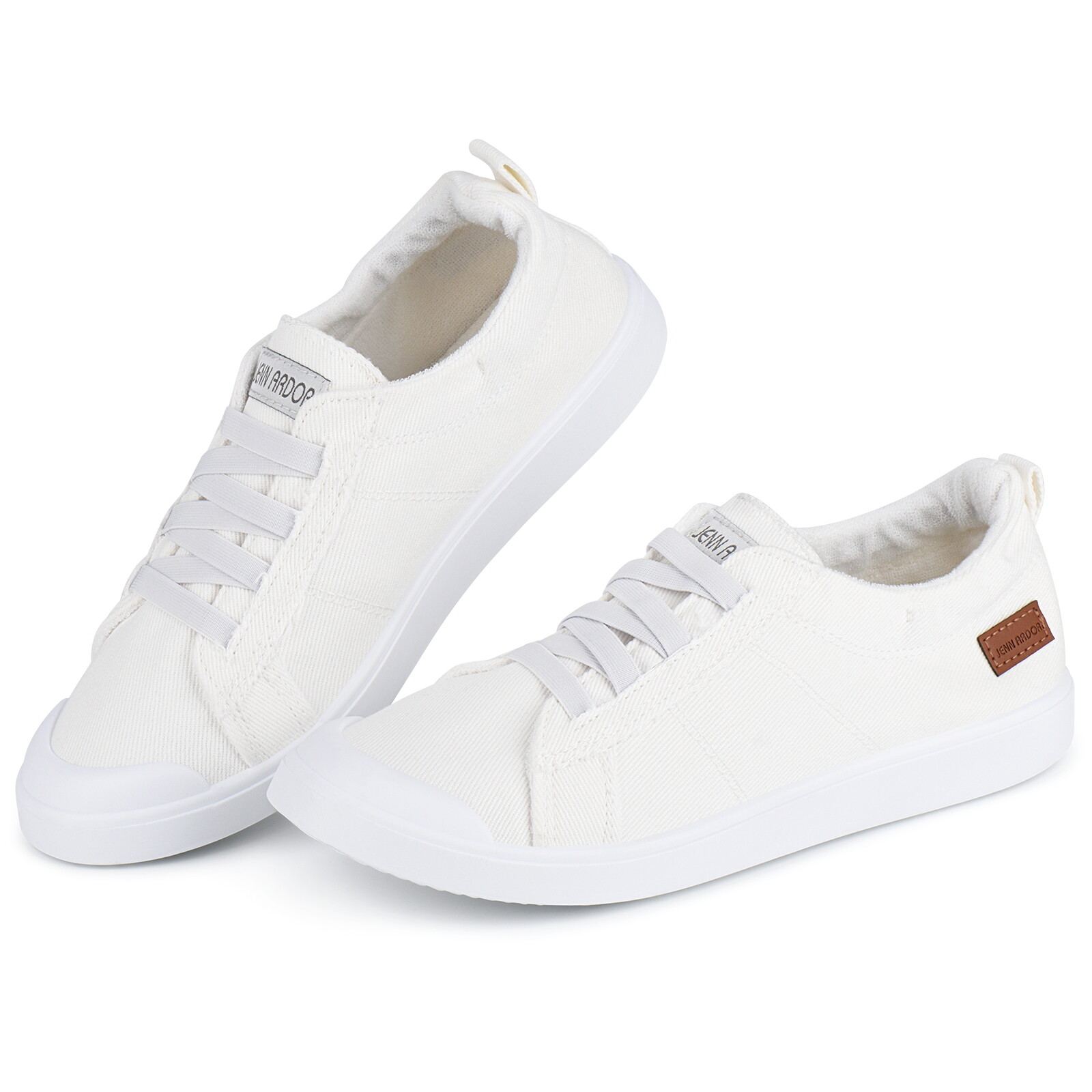JENN ARDOR Women’s Canvas Slip On Sneakers Comfort Low-Top Unlaced Casual Flats