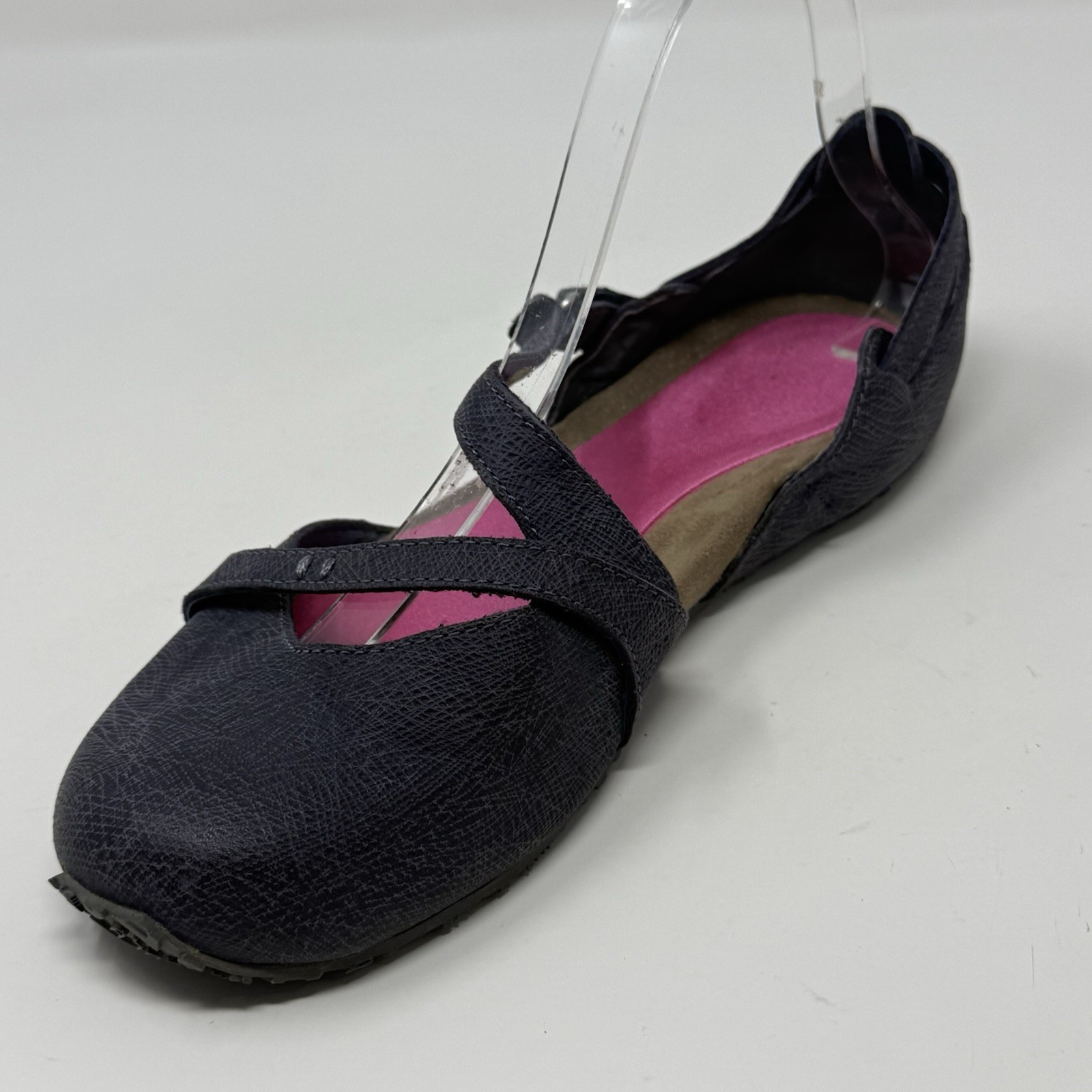 Ahnu Tullia II Mary Jane Shoes Womens 7.5 Blue Leather Casual Comfort Flats