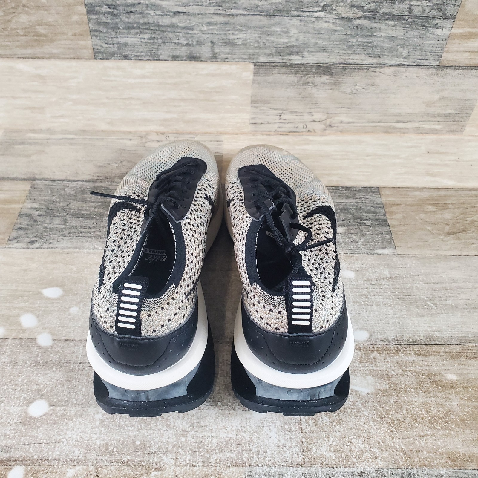 Nike Air Max Flyknit Racer Shoes Mens 5 Womens 6.5 Sesame Black Ocean Cube