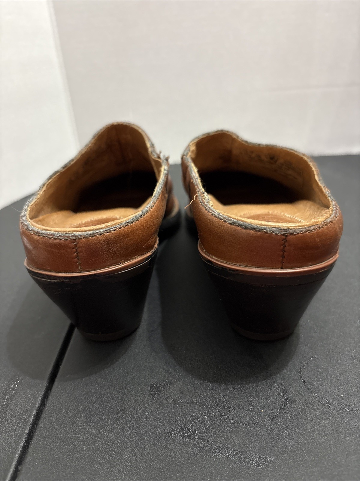 ARIAT Dessert Stars Moc Cognac Leather Cowboy Western Clogs Mules #13397 Sz 8B