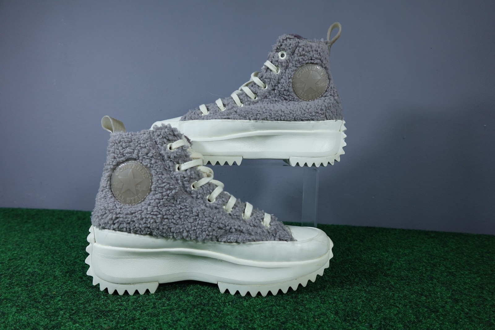 Converse Run Star Hike Platform Sherpa Mauve Shoes Women 7