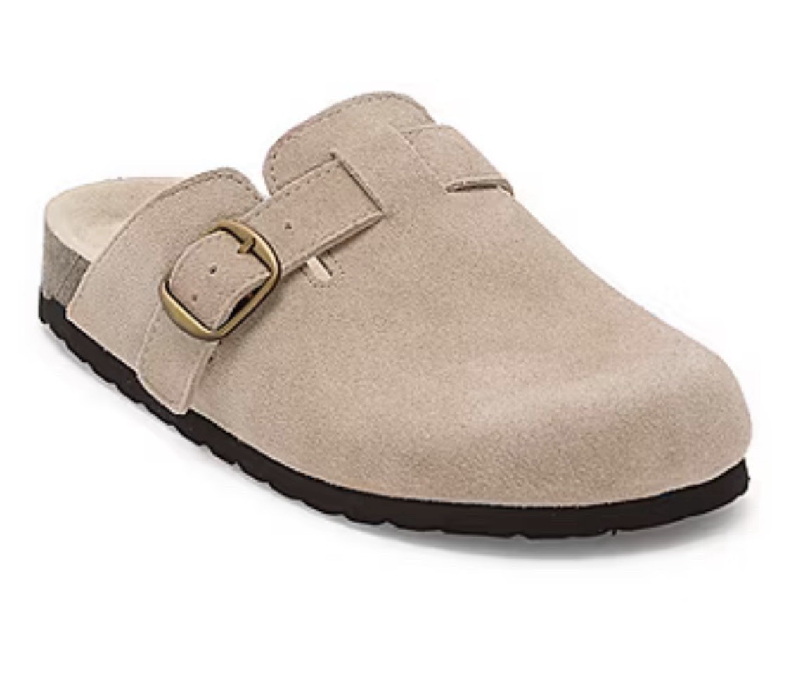 New 100% Leather Arizona Jeans Co RIV Closed Toe Clogs W Sz 11 , Color Taupe
