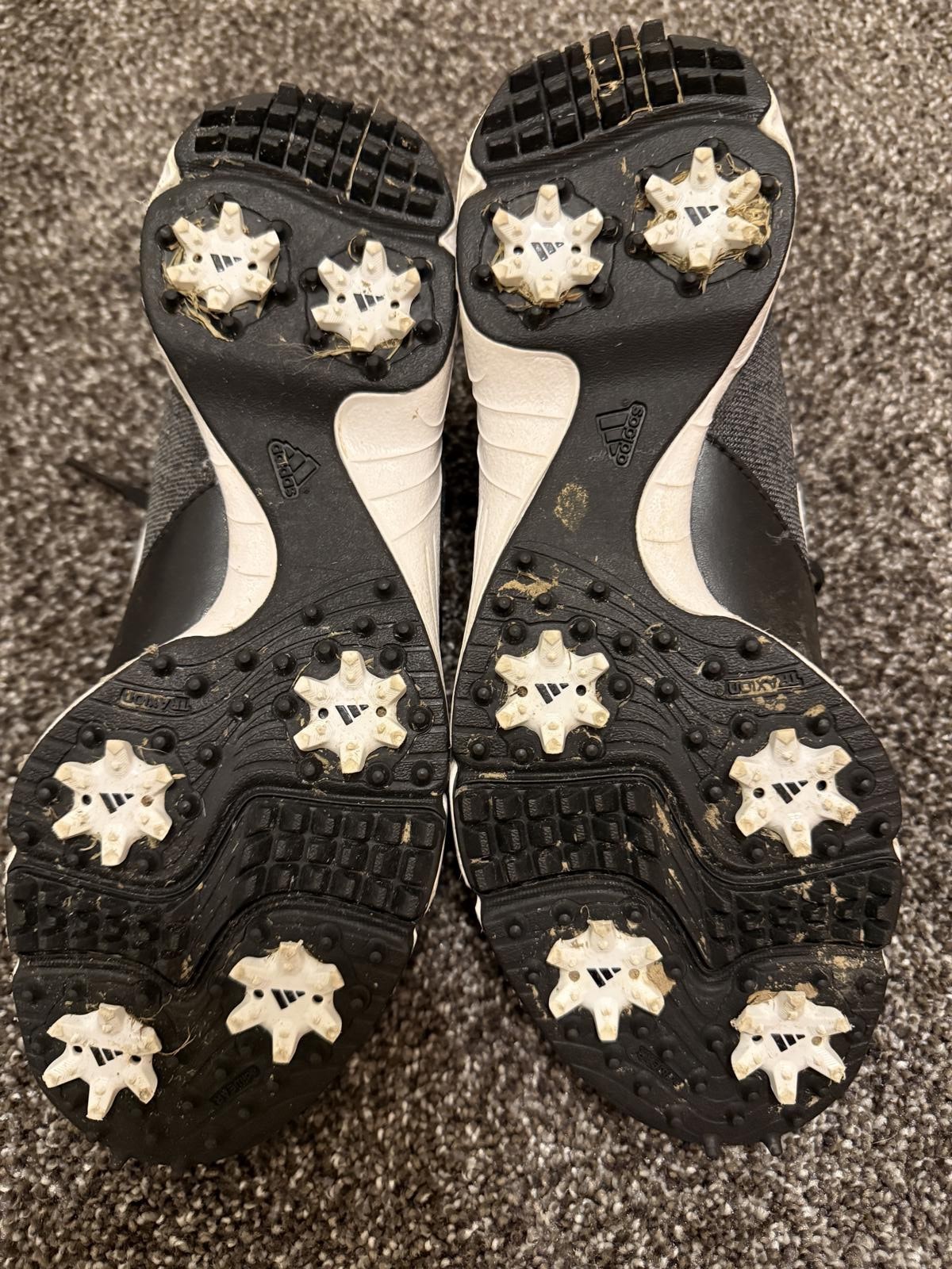 Adidas Golf Shoes Black and White Size 8