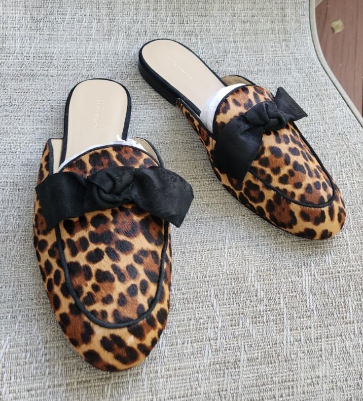 ANN TAYLOR CLOGS, Dyed Leopard Calf Hair Mules, Women’s 10 Medium