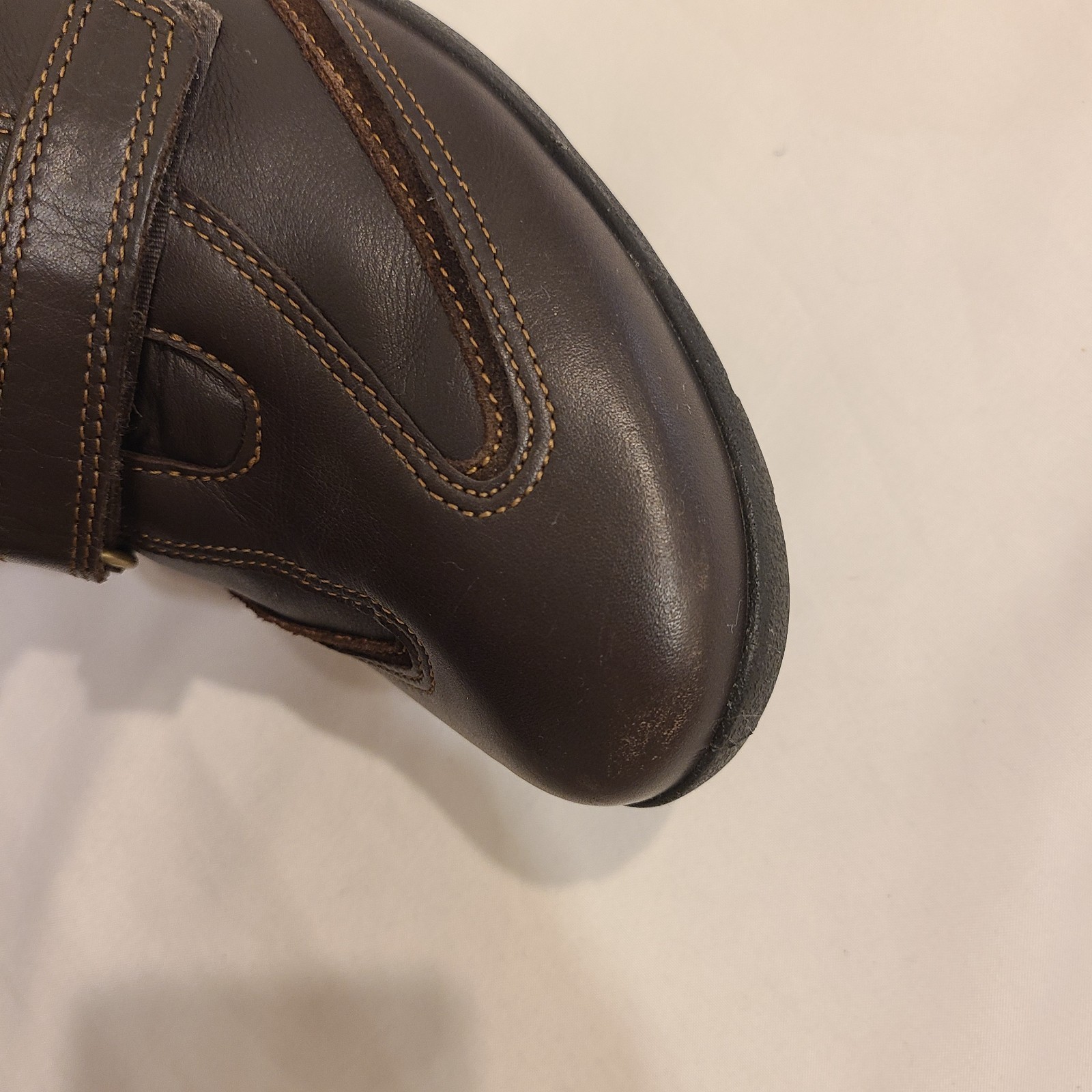 ECCO Women’s Shoe Brown Leather Adjustable Straps – Size US 10-10.5 (EU 41)
