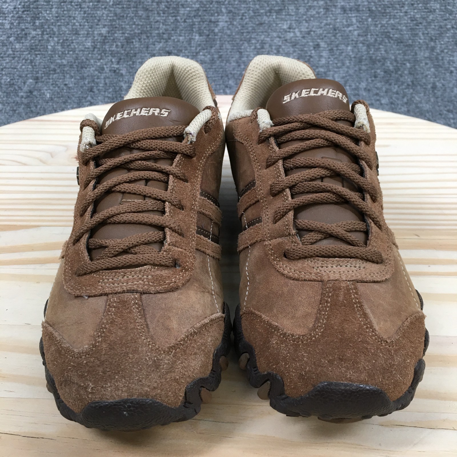Skechers Shoes Womens 7 Trail Hiking Sneakers Lace Up Low Top Leather Brown
