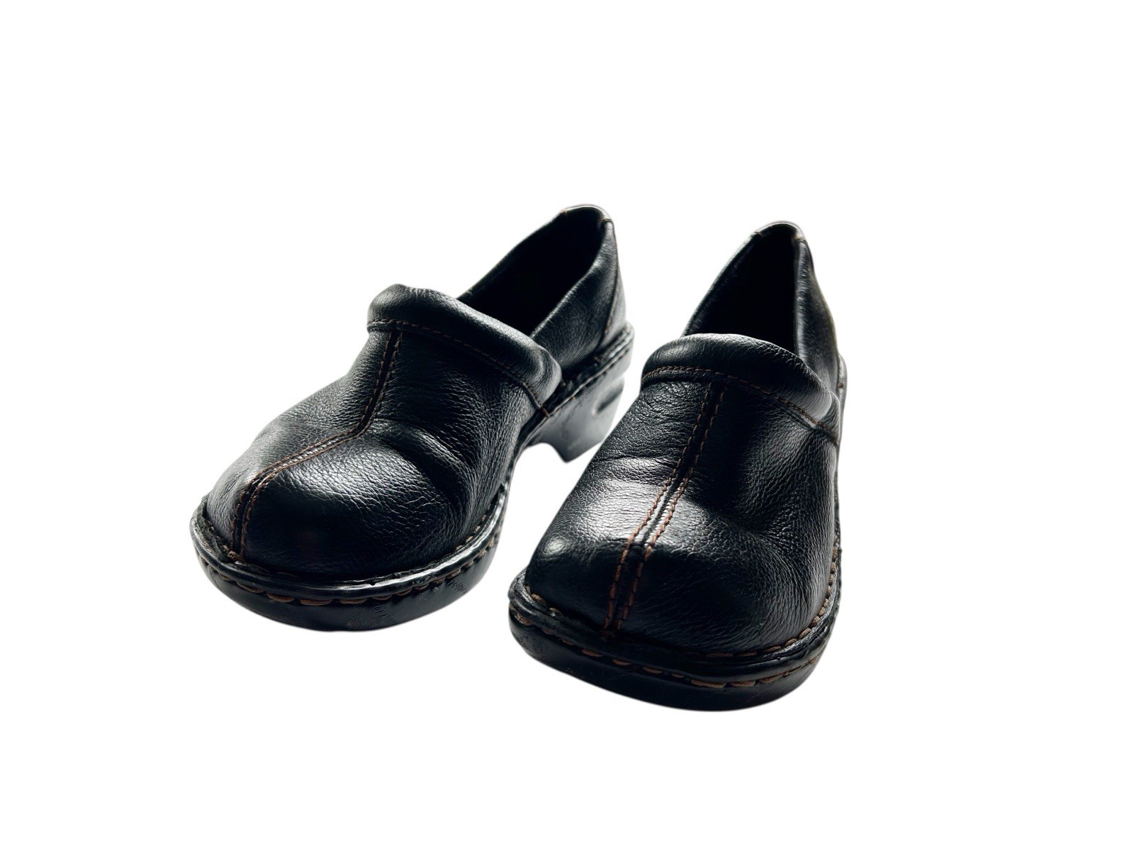 7.5 Thom McAnn Womens Shoes Slip-On Black Chunky CLOGS Grunge Slides Fall Winter