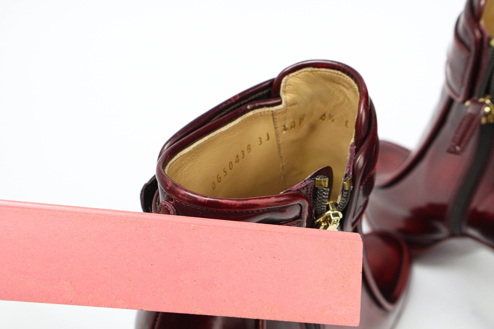Salvatore Ferragamo Shoes Womens (UK) 4.5 Burgundy Leather Ankle High Heel