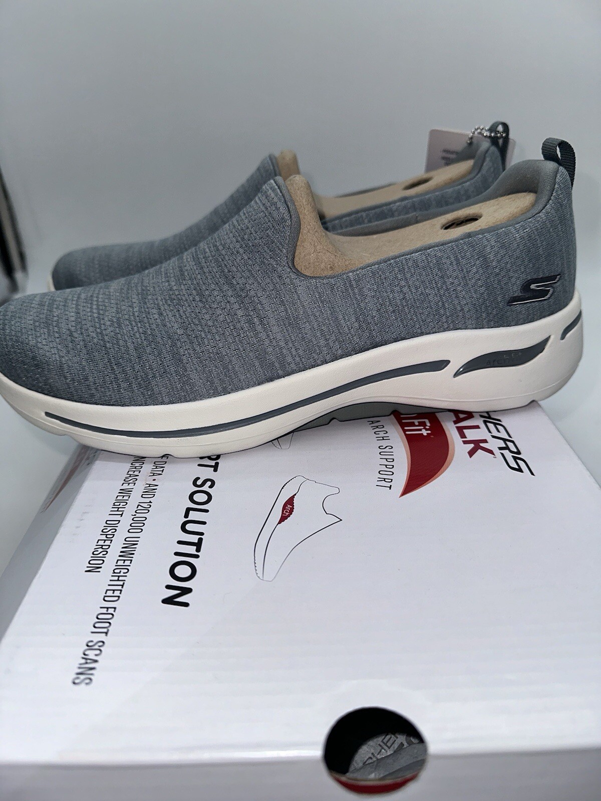 Tried On Skechers Women’s Go Walk Arch Fit Jersey Slip-On Sz 10 Grey