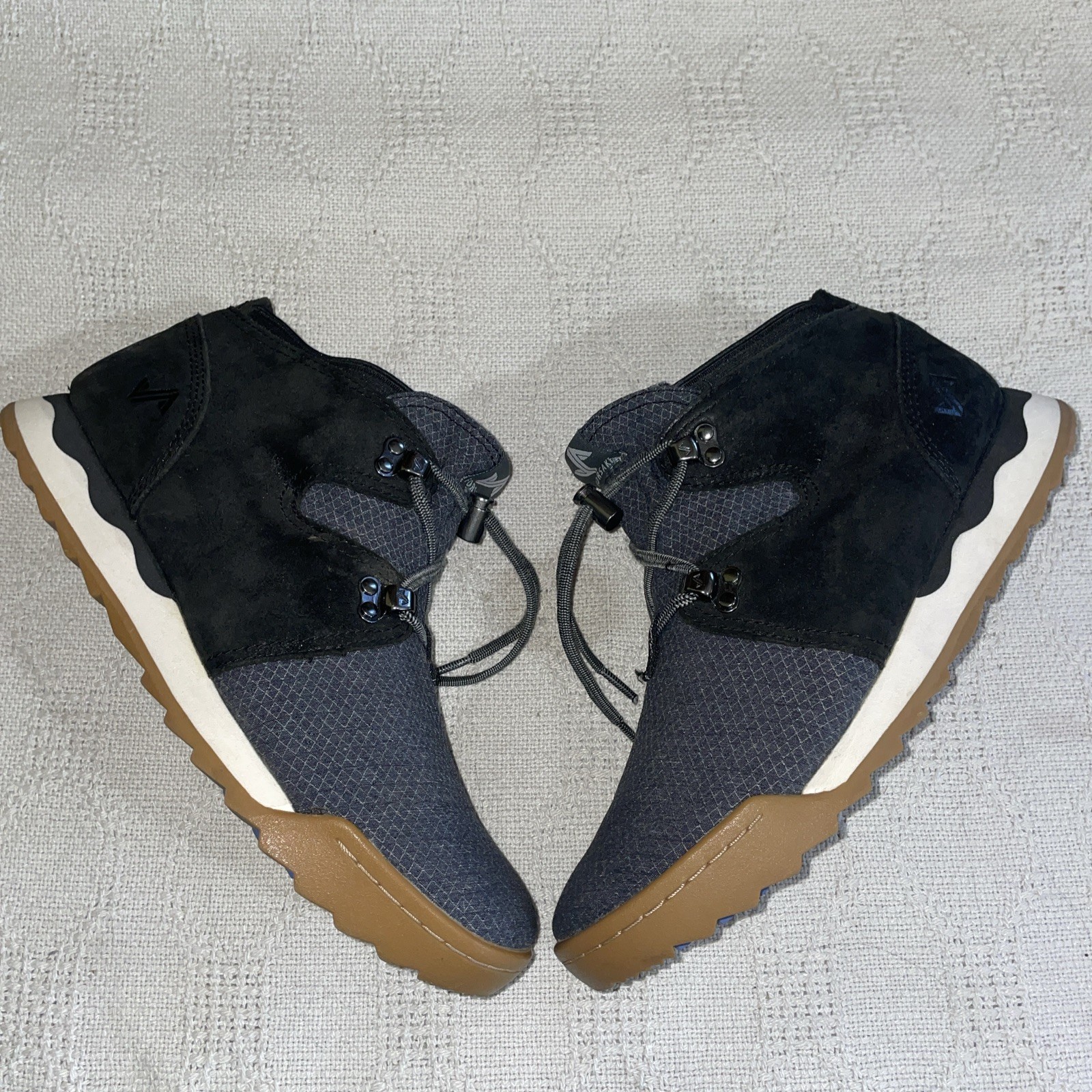 Forsake Ankletop Shoes Womens Size 8.5 M Black Leather Athleisure Activewear