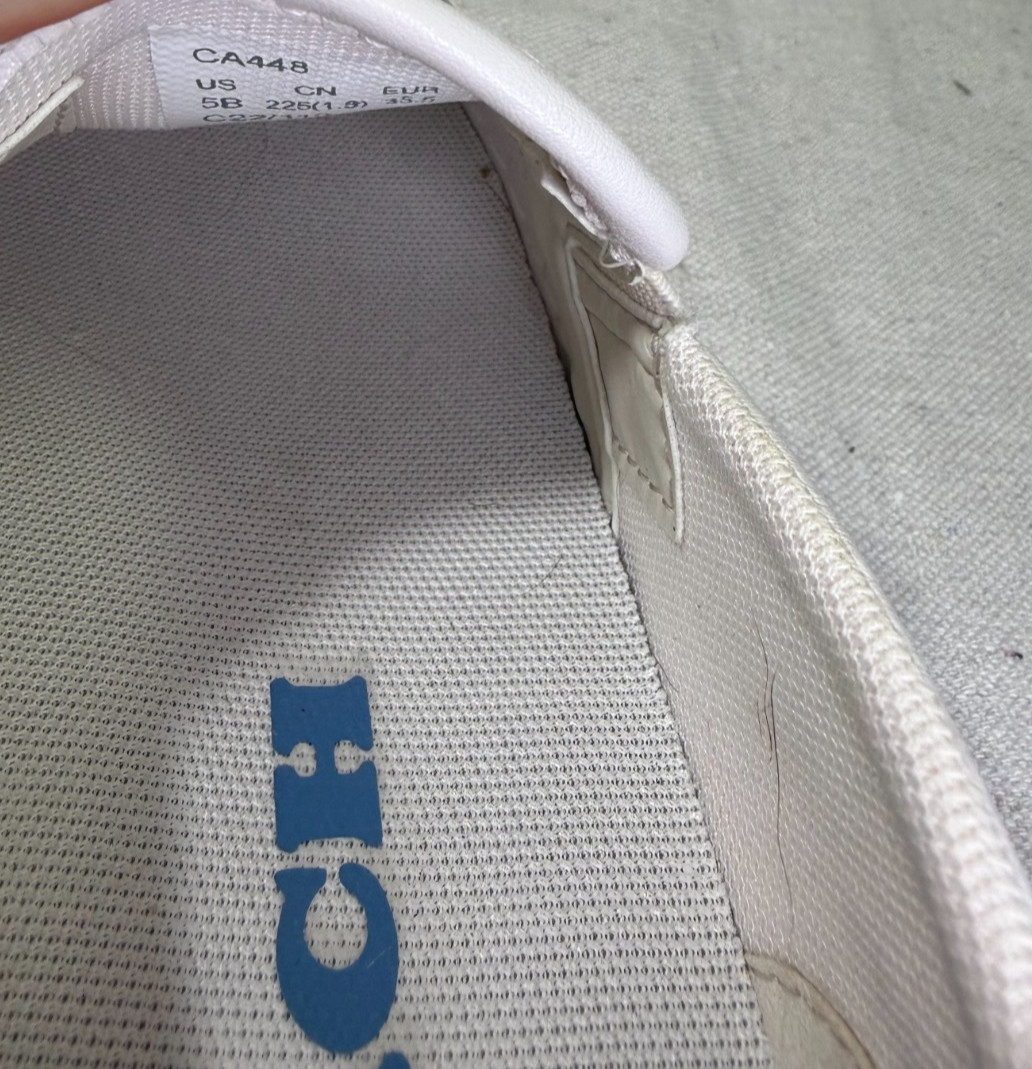 Coach CA448 Signature Canvas Slip-On Sneaker Women’s 5B Blue White