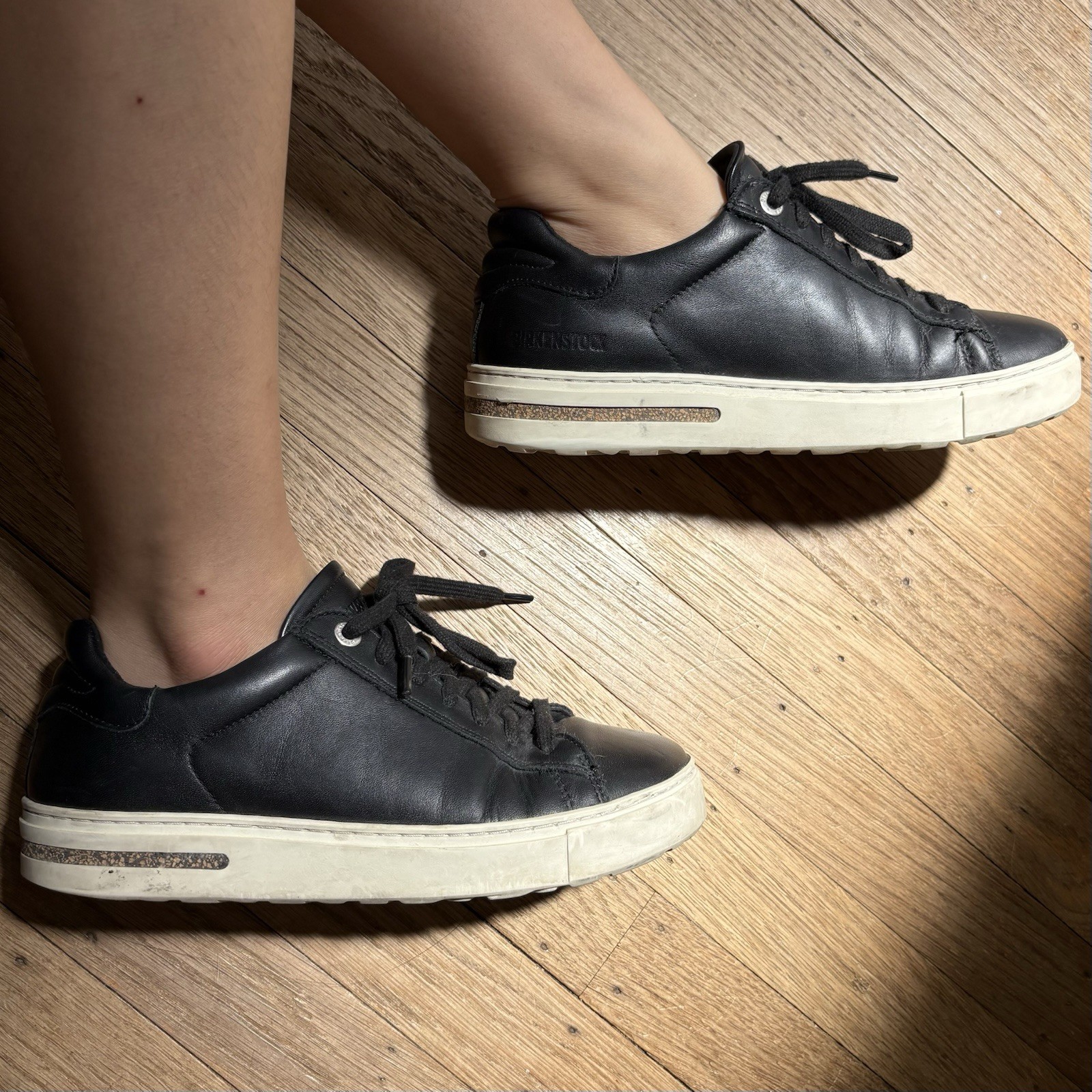 Birkenstock Bend Oxford Black Leather Lace-Up Low Top Sneaker Women US 5 EU 36