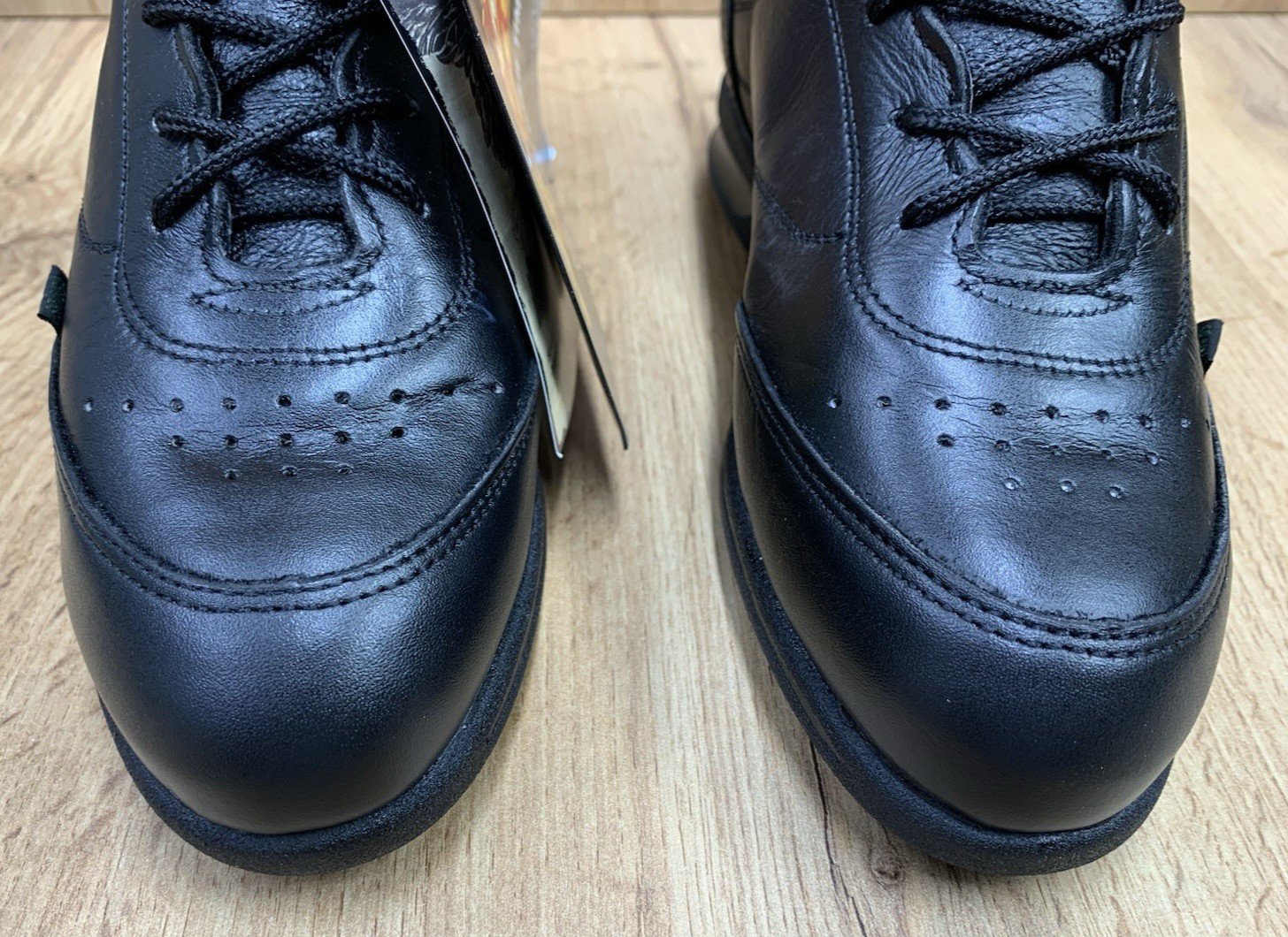 Thorogood Lady Oxford Work Shoes Womens 7W Black Leather Slip Resistant USA