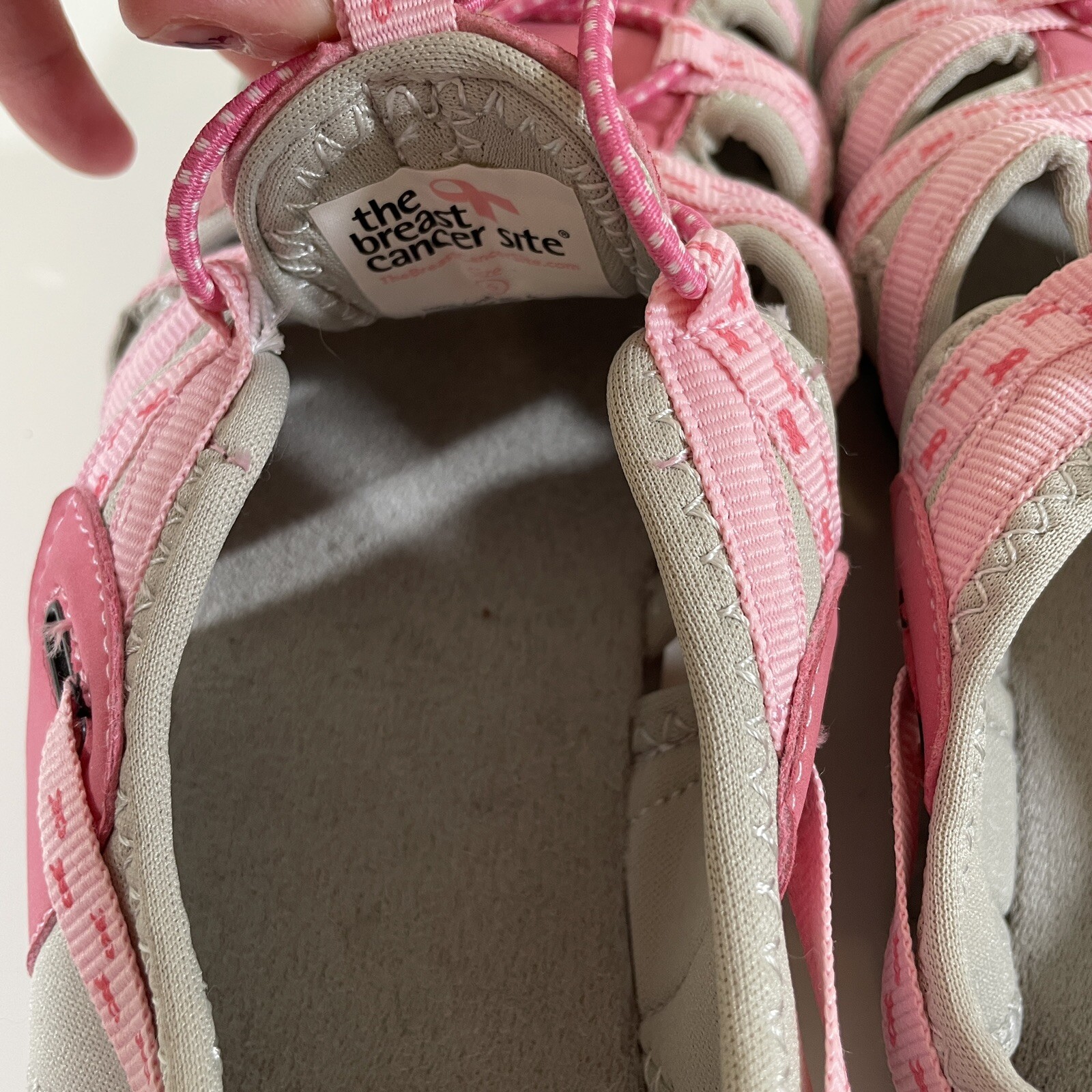 Women’s Sports Hiking Walking Sandals Size 6 Breast Cancer Awareness Pink/Gray