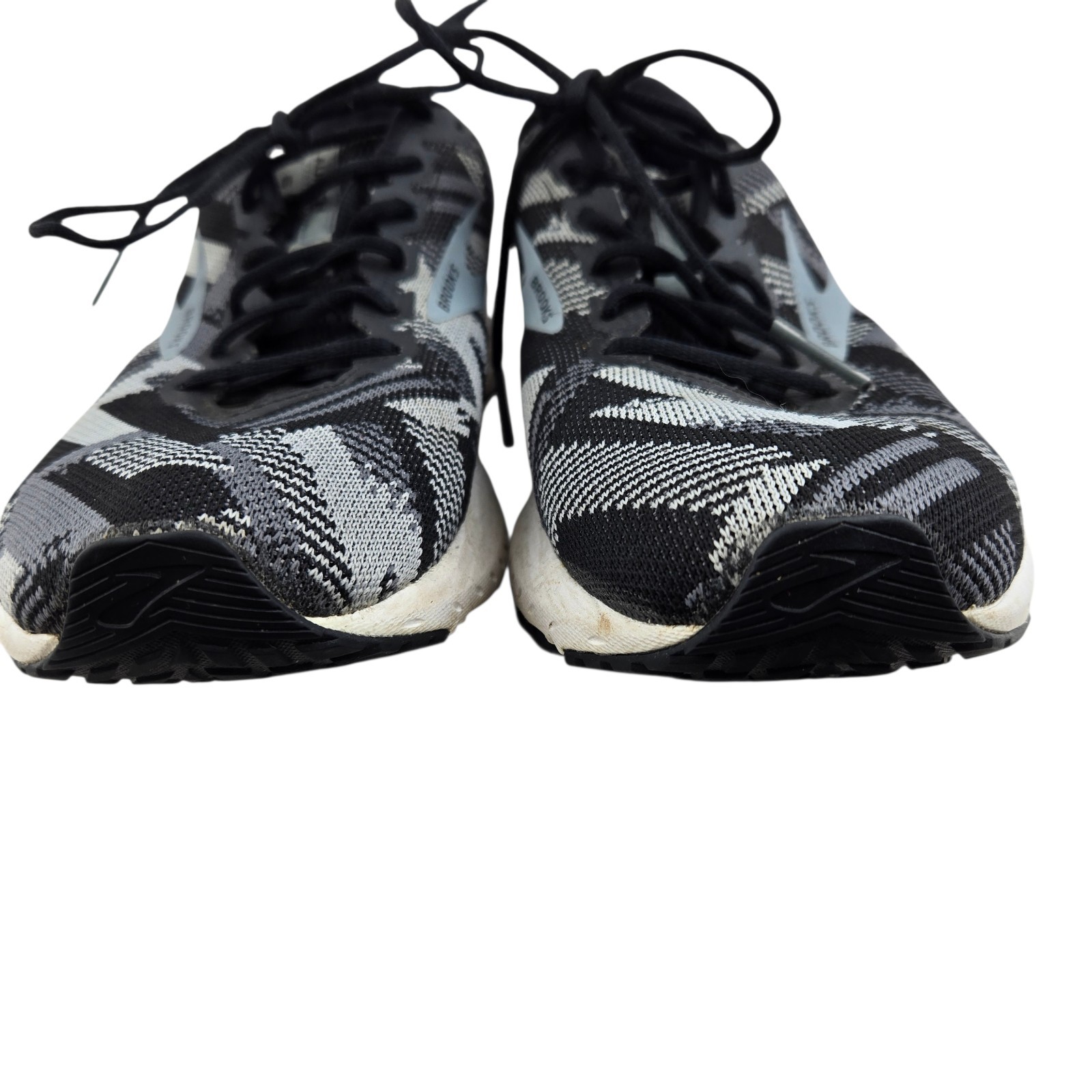 Brooks Running Shoes Womens 9.5 Launch 6 Black Gray Geometric Athleisure Comfort