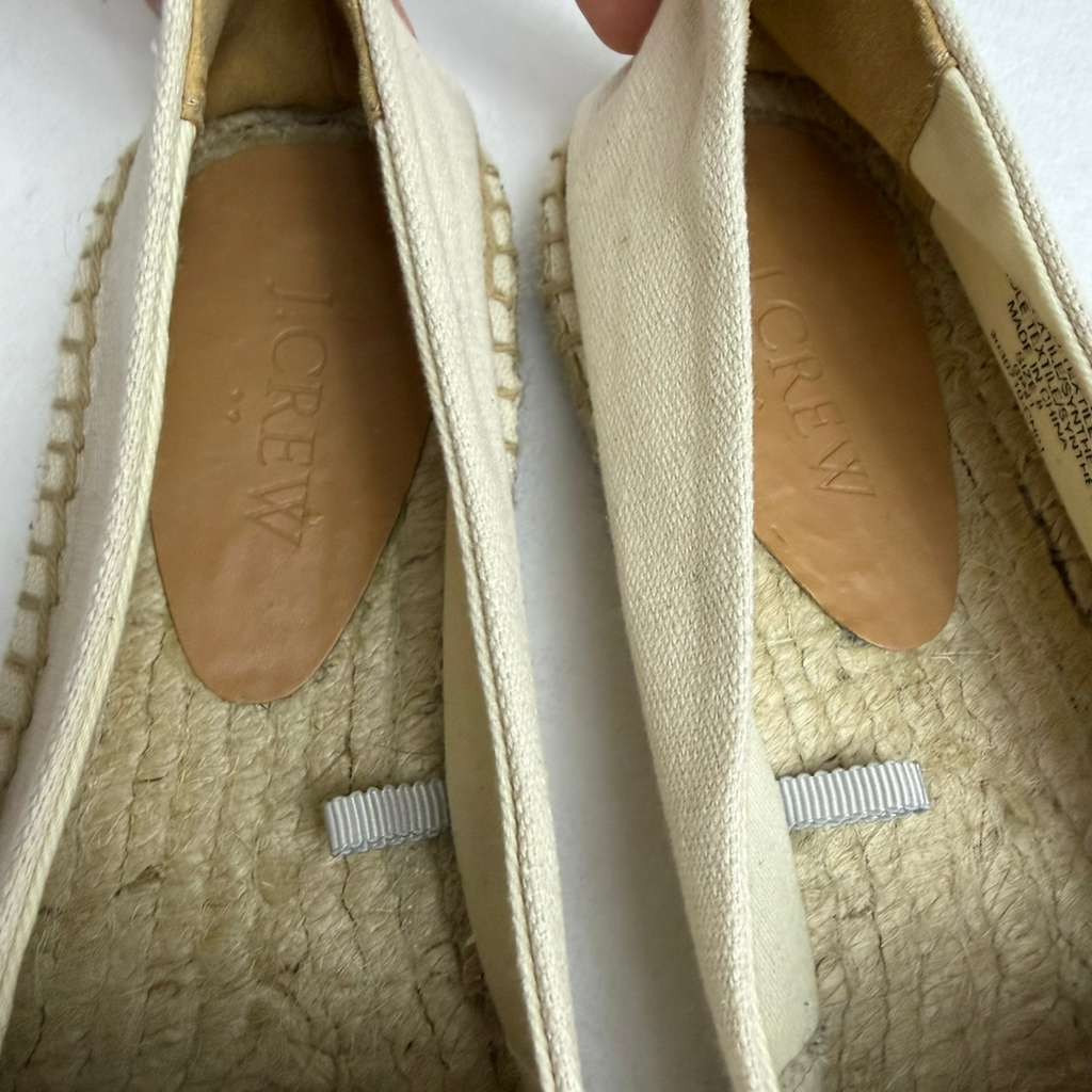 J. Crew Women´s Canvas Cap-Toe Slip-On Espadrilles Sz 8