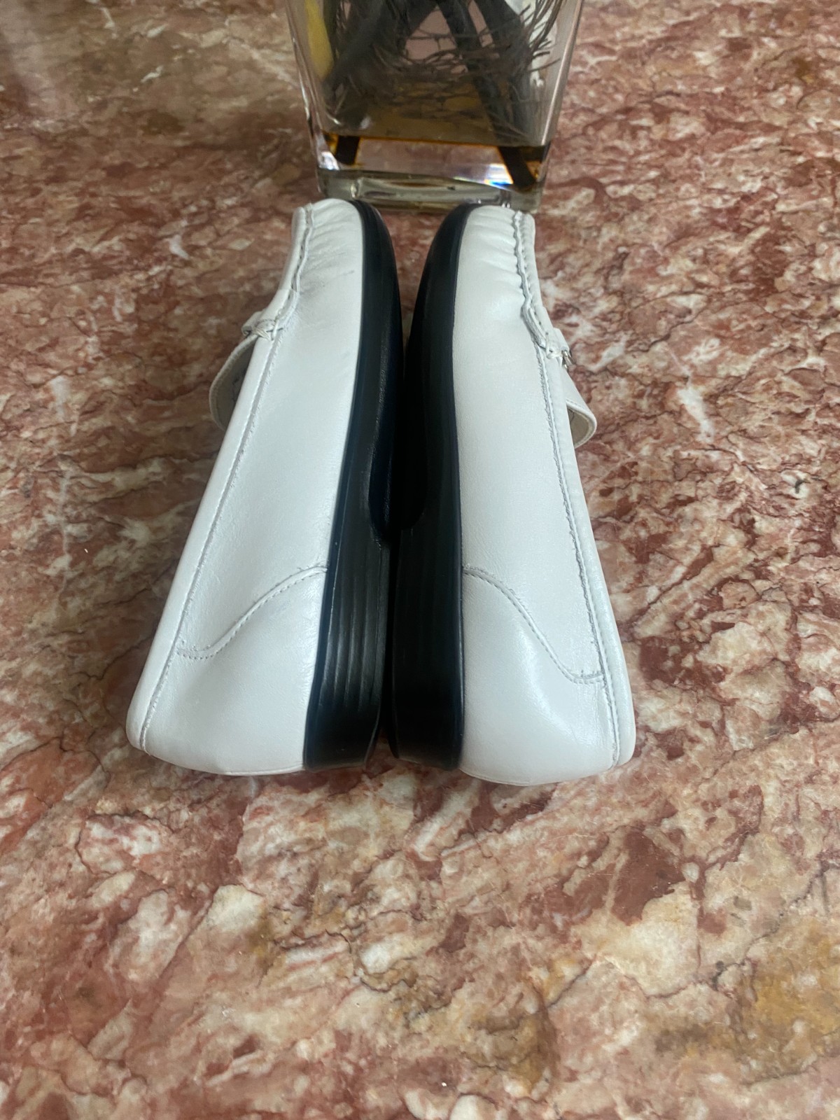New SAS Tripad Women’s Metro Pearl White Leather Horse Bit Loafer Sz 8M, $194.95
