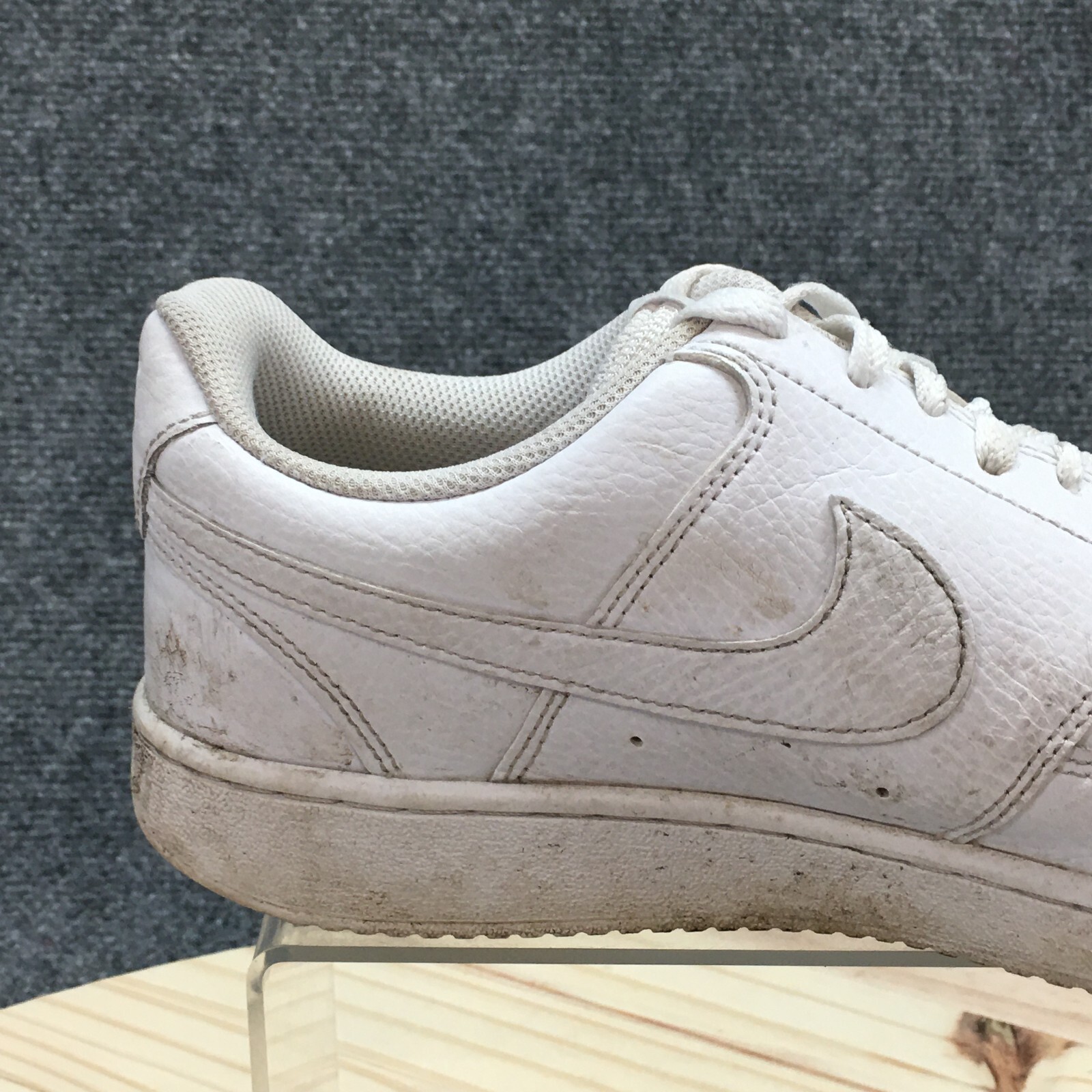 Nike Shoes Womens 10 Court Vision Low Sneakers White Lace Up Comfort CD5434-100