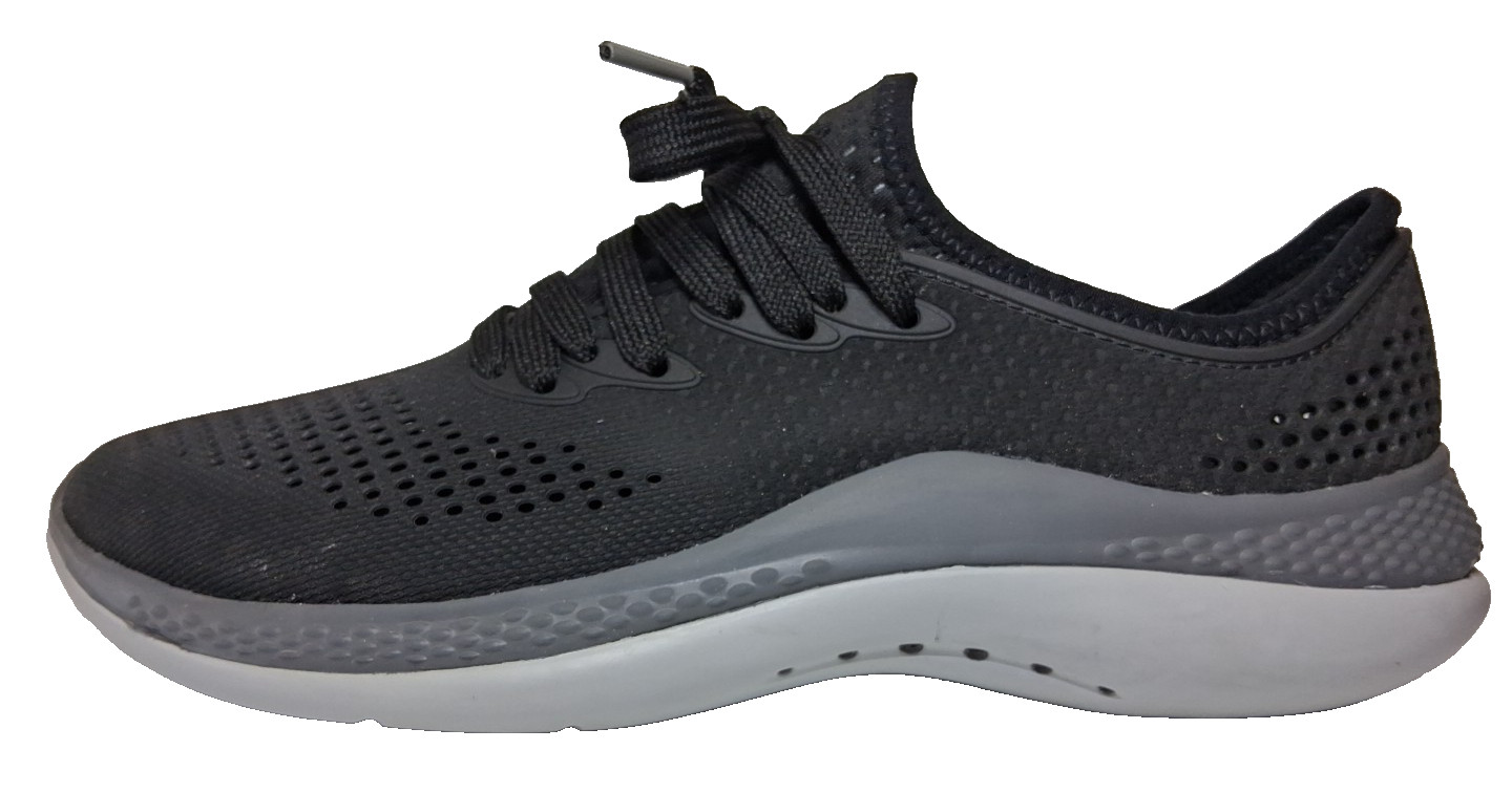 Crocs LiteRide 360 Pacer Sneaker Shoes Women Size 7 Black Grey Beach Waterproof
