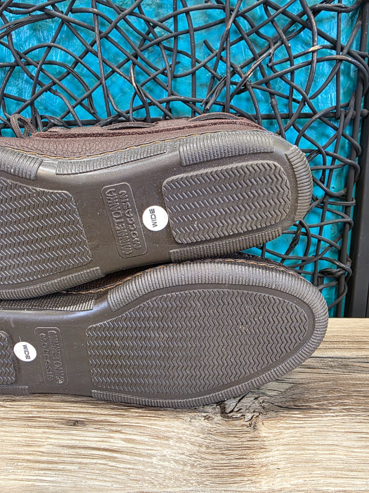 Minnetonka Classic 492W Moccasins Brown Moosehide Leather Slip On Women’s 7.5
