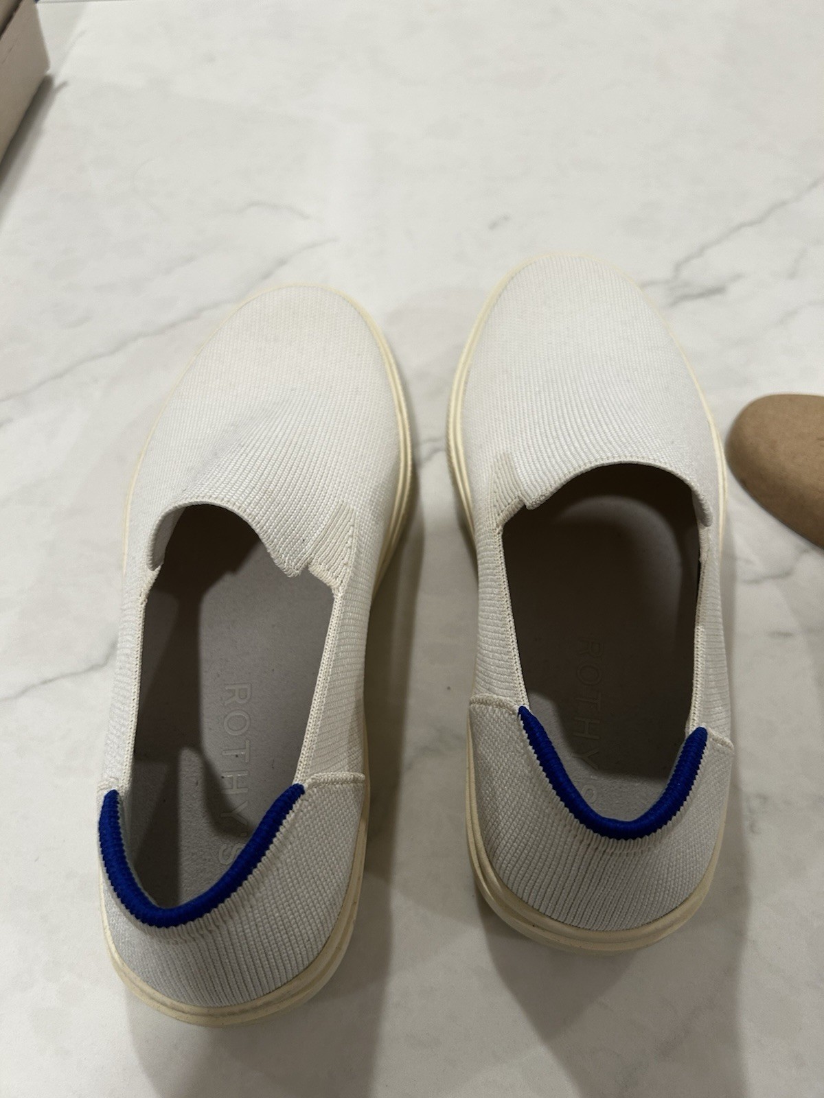 Rothy’s Women’s The Original Slip On Sneaker, White, Size 9.5, Washable