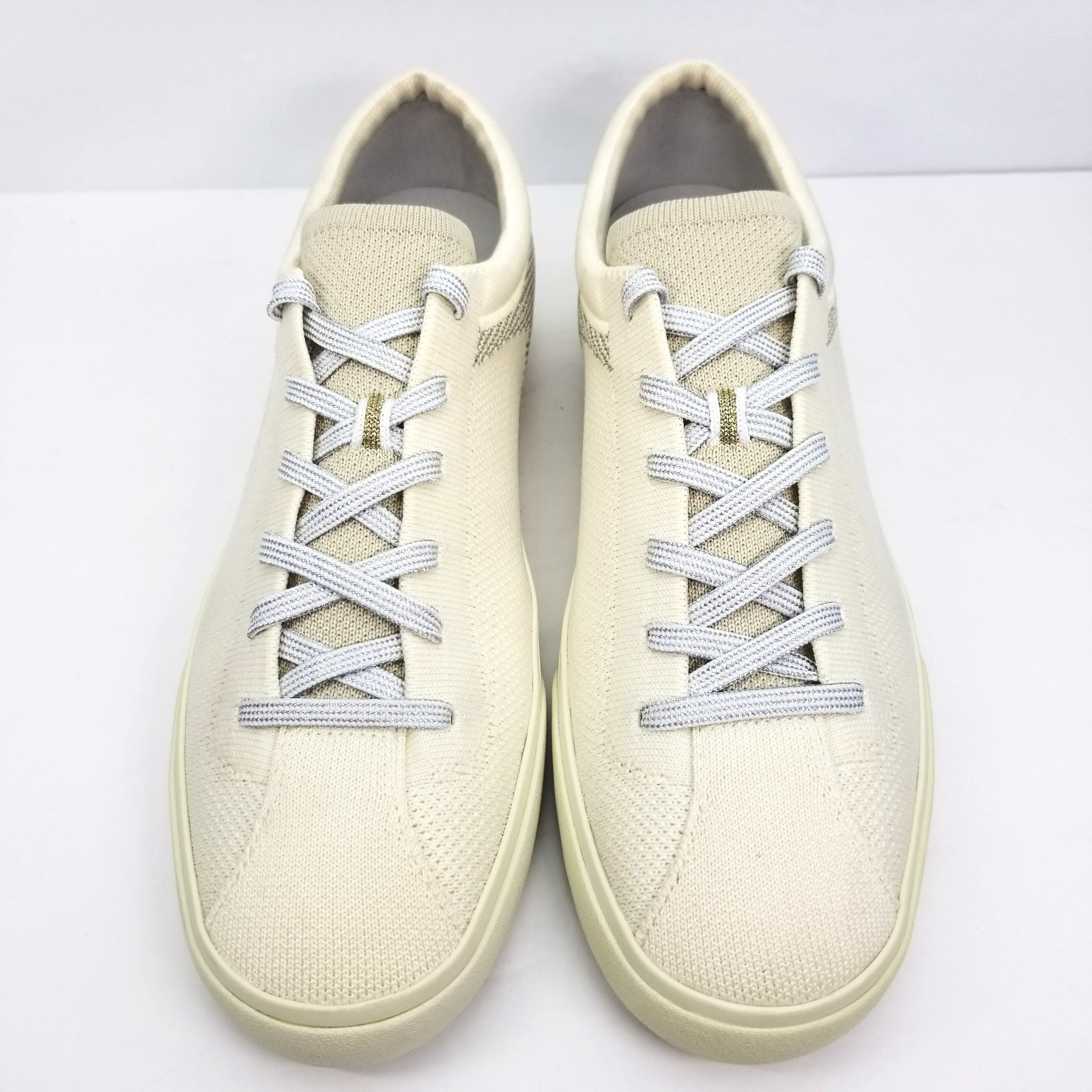 ROTHYS The Lace Up Sneaker Diamond Twill White Ivory Women’s Size 10.5 Shoes