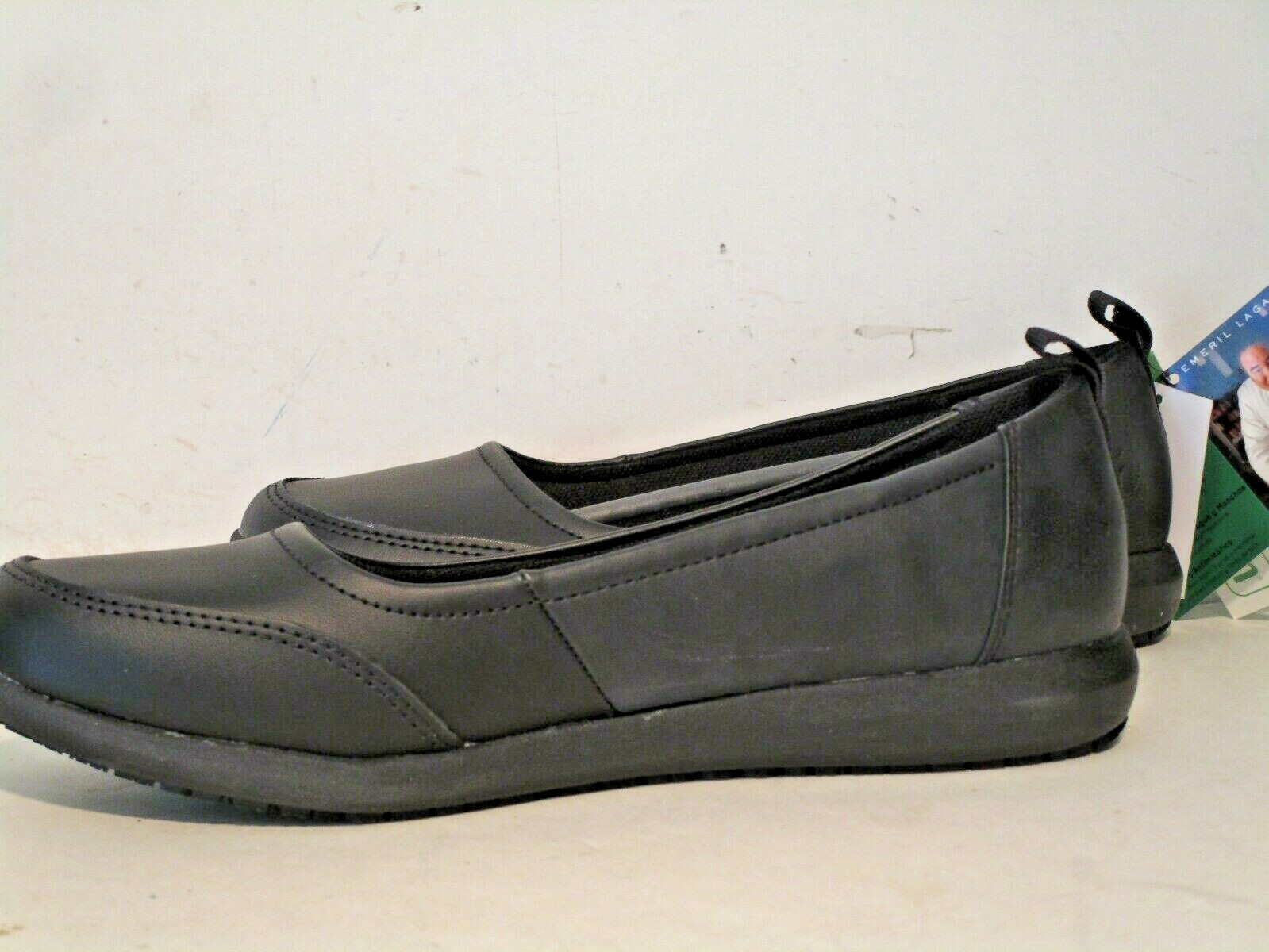 Emeril Lagasse Womens Julia Smooth SlipResistant Casual Work Shoe Black 5.5 – 10