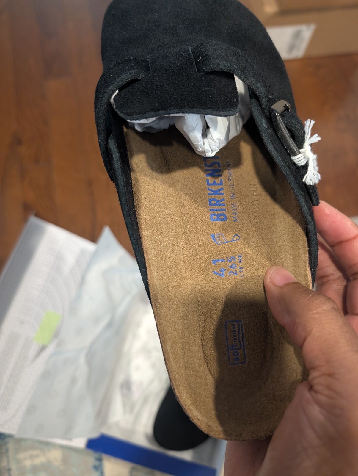 Birkenstock Boston Soft Footbed Suede Leather Black – NEW – SIZE 41