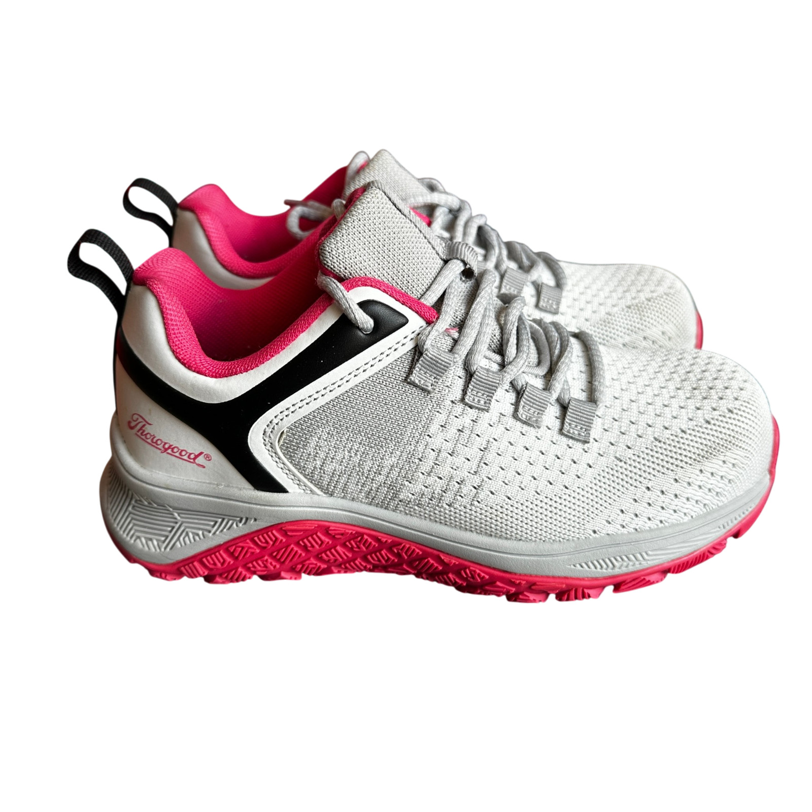Thorogood AST Low Shoes White Pink Steel Toe Safety Sneakers Womens Size 6