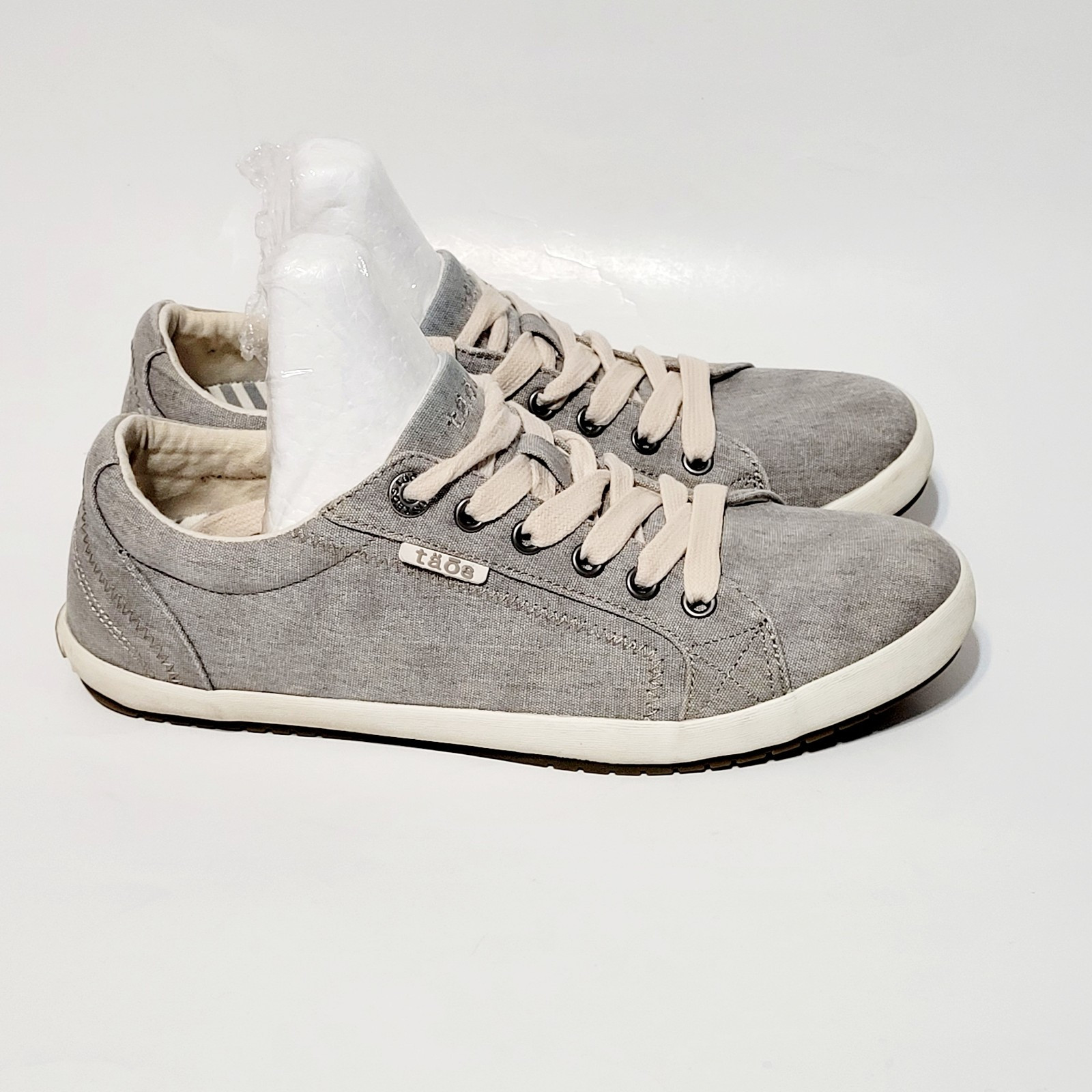 Taos Star STA12844 Gray Wash Canvas Casual Lace Up Sneaker Shoes Wms 9US 40-41EU