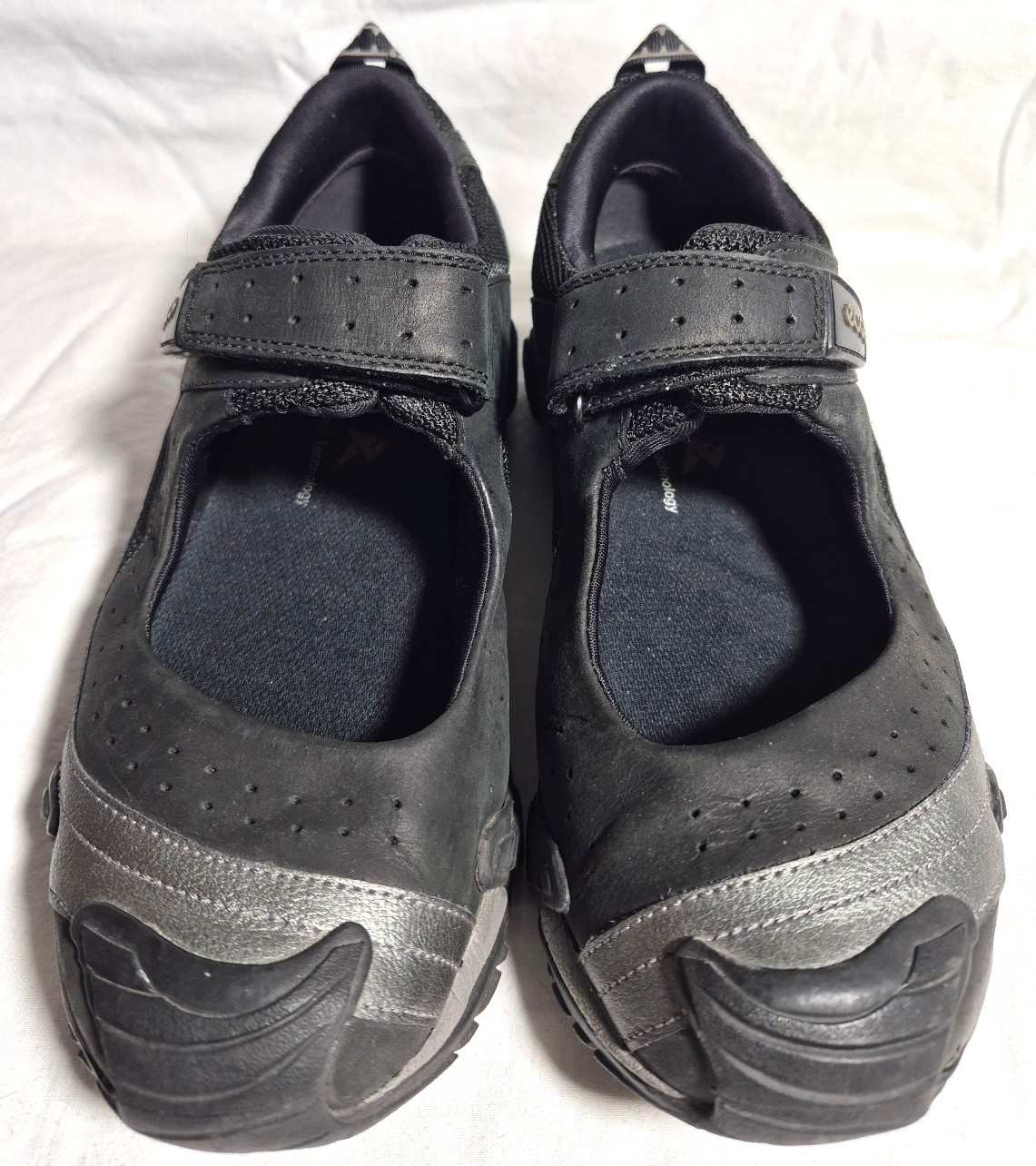 ECCO Women’s Black Grey Mary Jane Receptor Comfort Sandals Shoes US 8-8.5 EU 39L