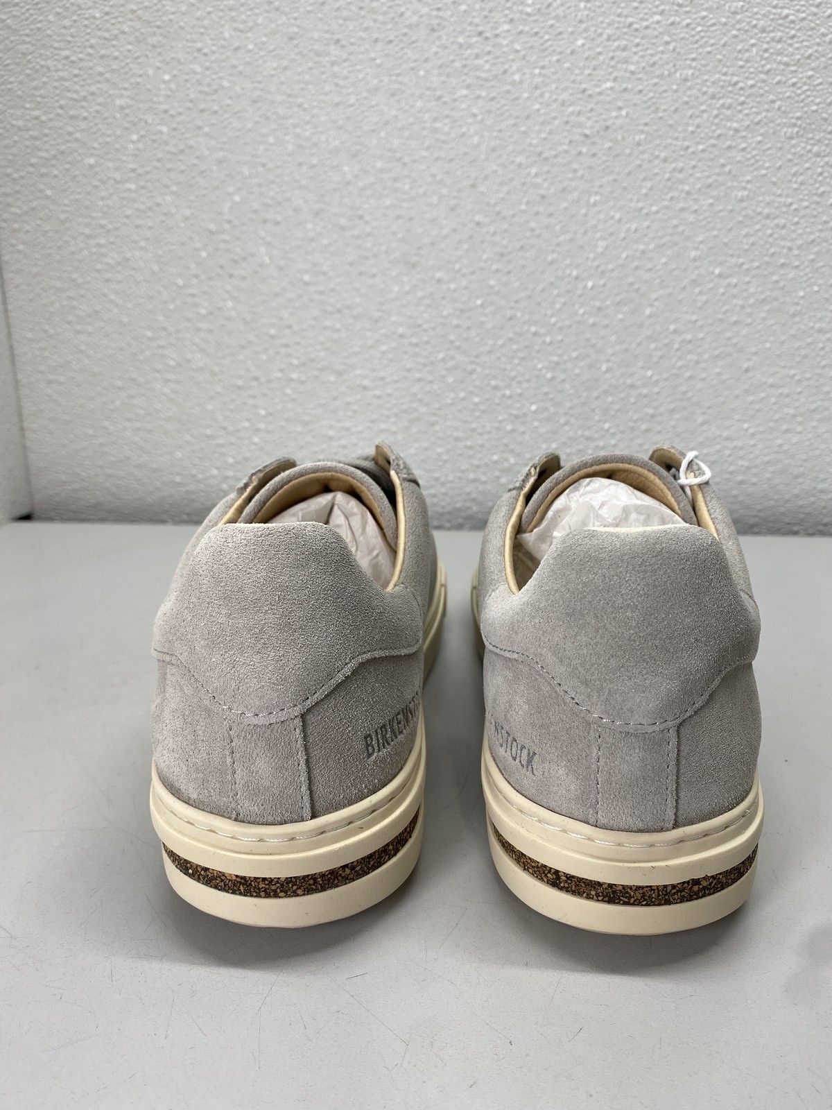 Birkenstock Unisex Bend Low Suede Leather Sneakers Size L 7, M 5 Stone Coin Grey